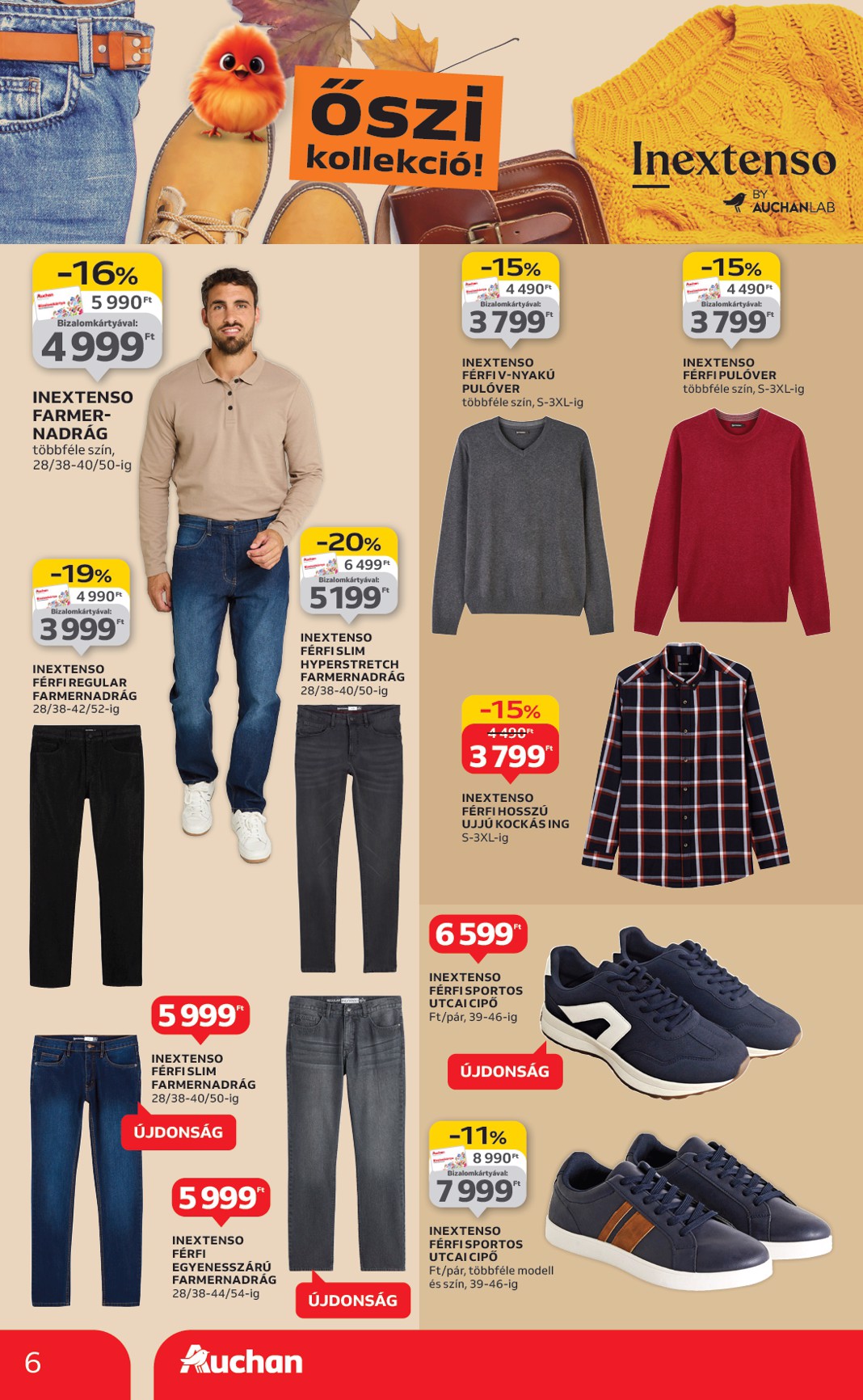 auchan - Auchan Hipermarket - Textil ajánlataink akciós újság, érvényes 08.28. - 09.24. - page: 6