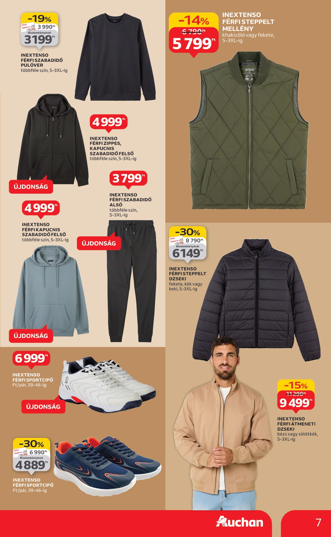 auchan - Auchan Hipermarket - Textil ajánlataink akciós újság, érvényes 08.28. - 09.24. - page: 7