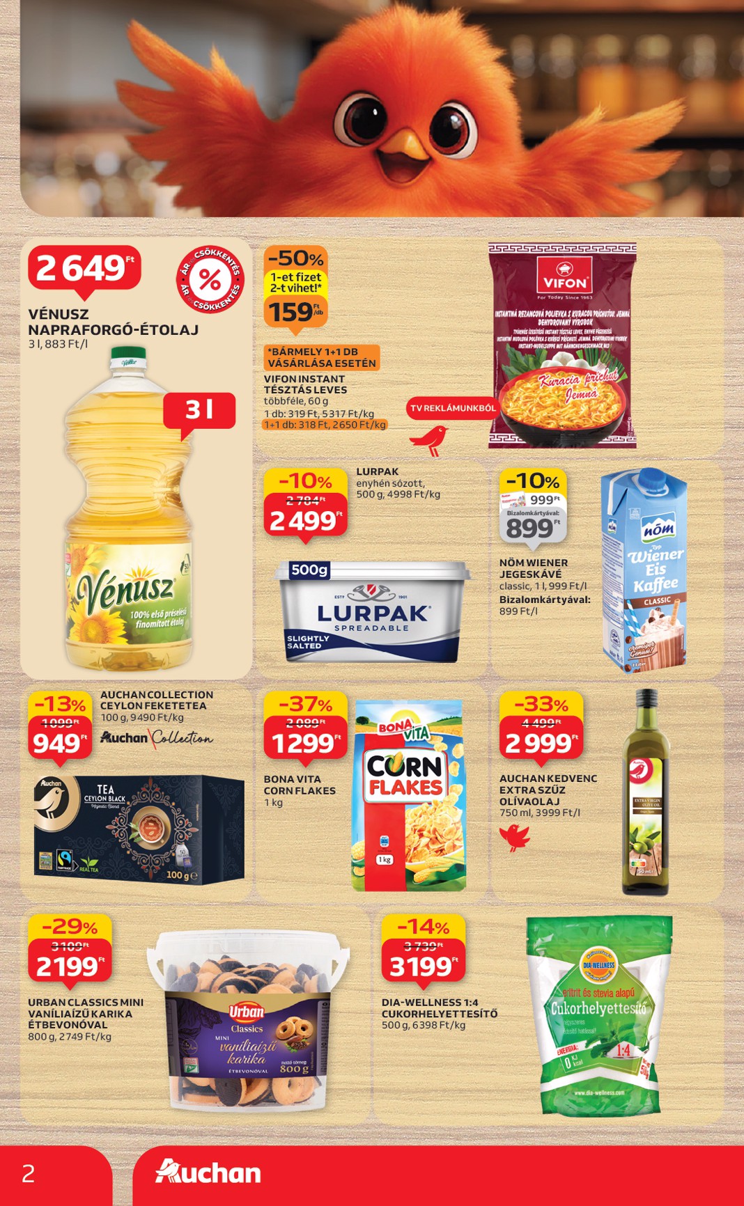 auchan - Auchan Hipermarket - Töltsd fel a spájzod! akciós újság, érvényes 08.28. - 09.10. - page: 2