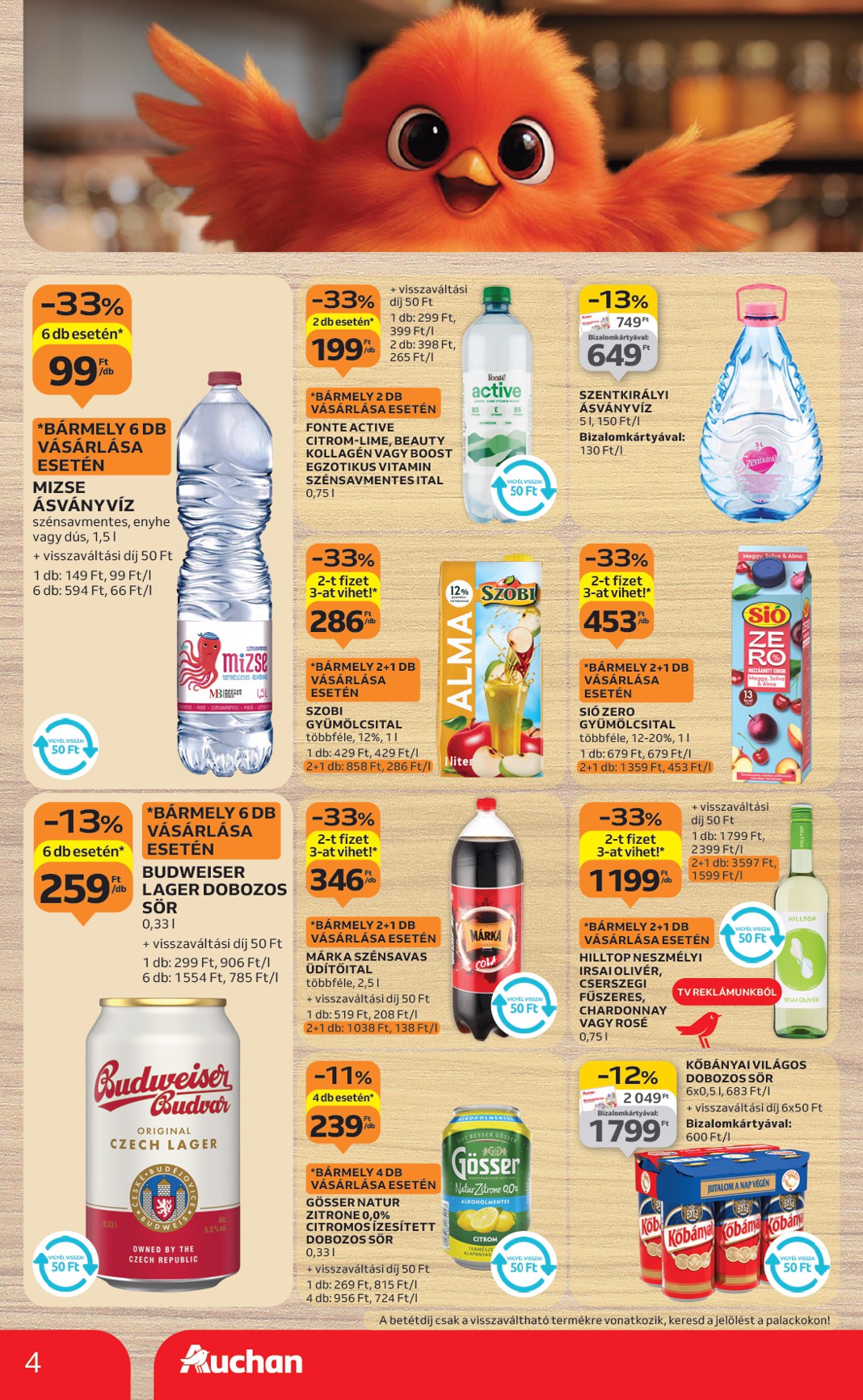 auchan - Auchan Hipermarket - Töltsd fel a spájzod! akciós újság, érvényes 08.28. - 09.10. - page: 4