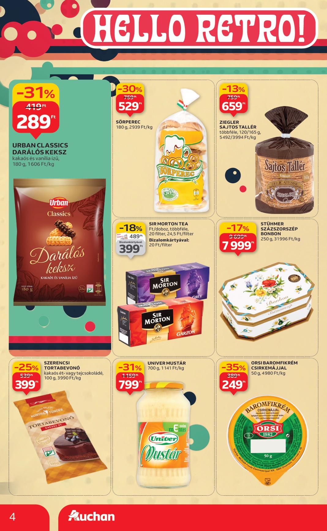 auchan - Auchan hipermarket - Retro ajánlataink akciós újság, érvényes 09.04. - 09.17. - page: 4