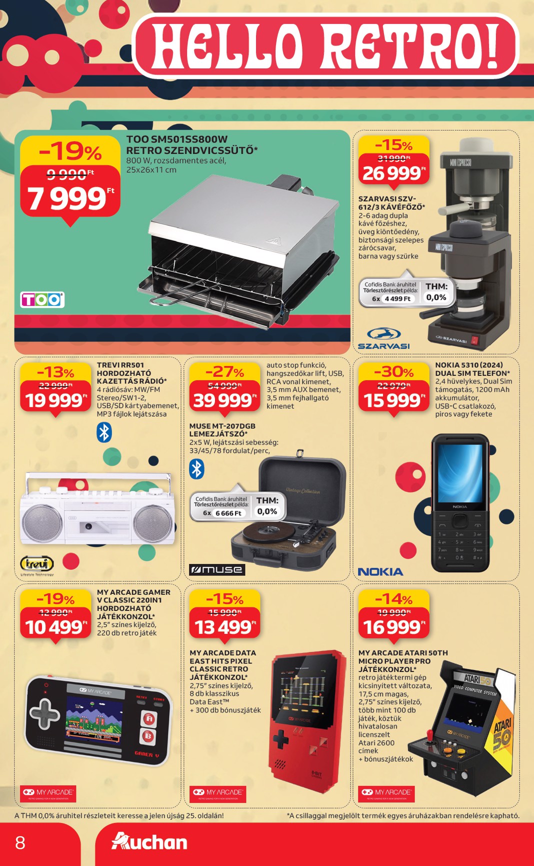 auchan - Auchan hipermarket - Retro ajánlataink akciós újság, érvényes 09.04. - 09.17. - page: 8