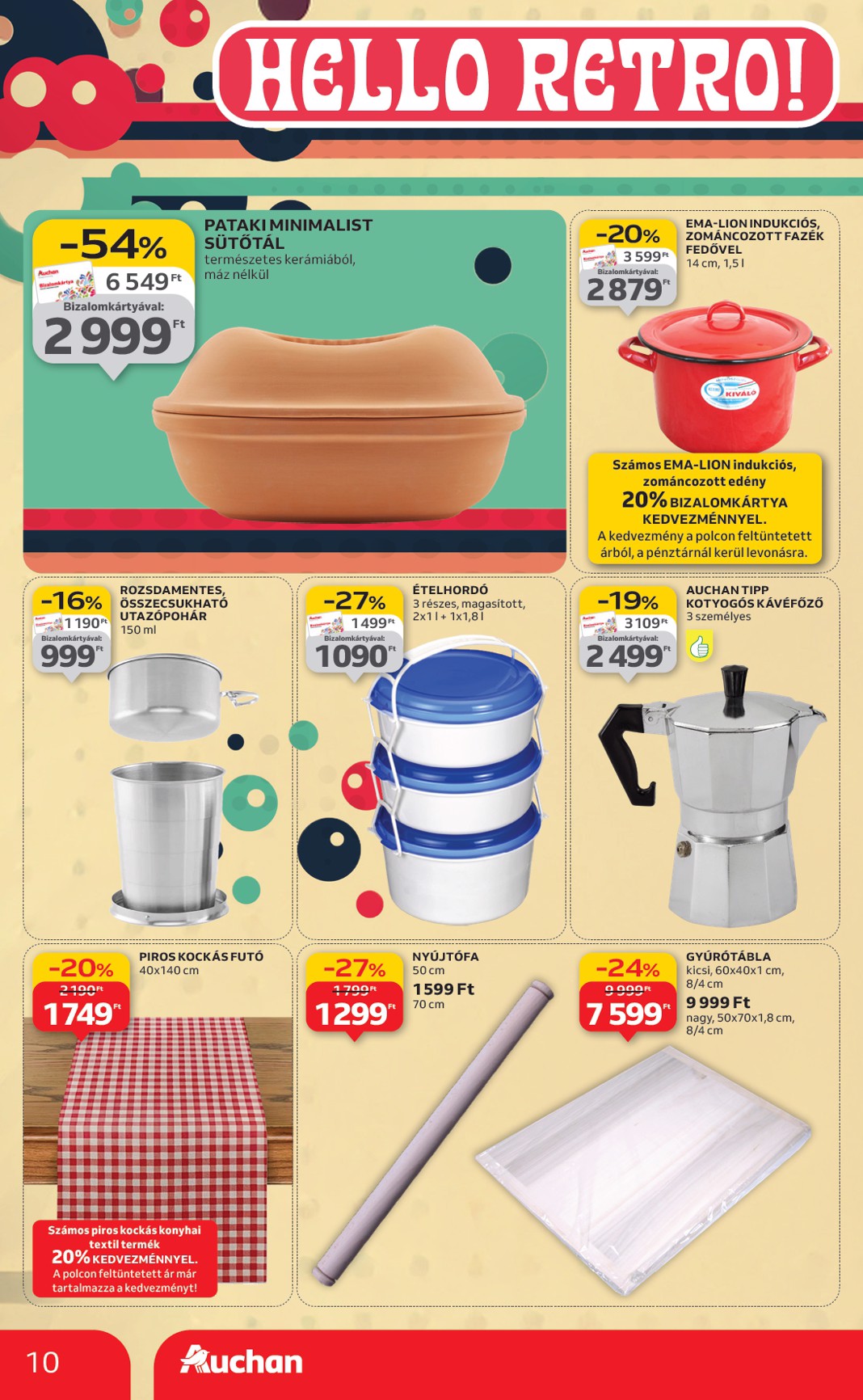 auchan - Auchan hipermarket - Retro ajánlataink akciós újság, érvényes 09.04. - 09.17. - page: 10