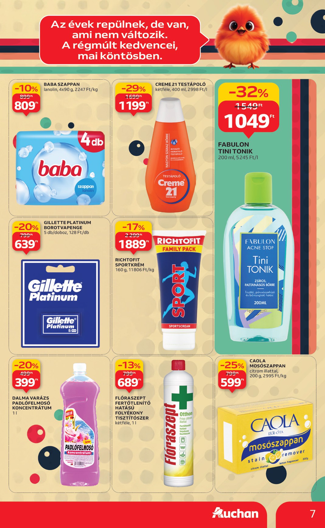 auchan - Auchan hipermarket - Retro ajánlataink akciós újság, érvényes 09.04. - 09.17. - page: 7