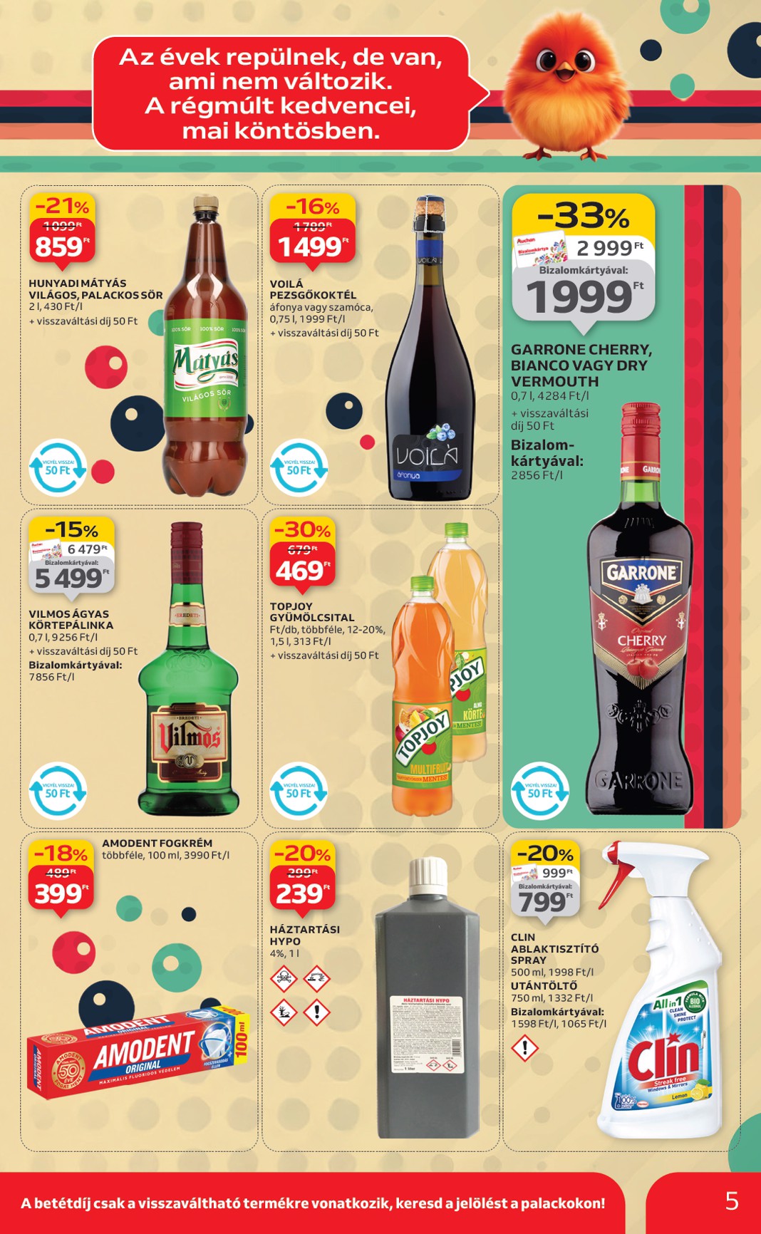 auchan - Auchan hipermarket - Retro ajánlataink akciós újság, érvényes 09.04. - 09.17. - page: 5
