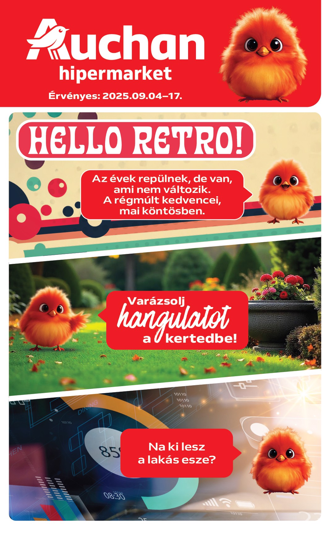 auchan - Auchan hipermarket - Retro ajánlataink akciós újság, érvényes 09.04. - 09.17.