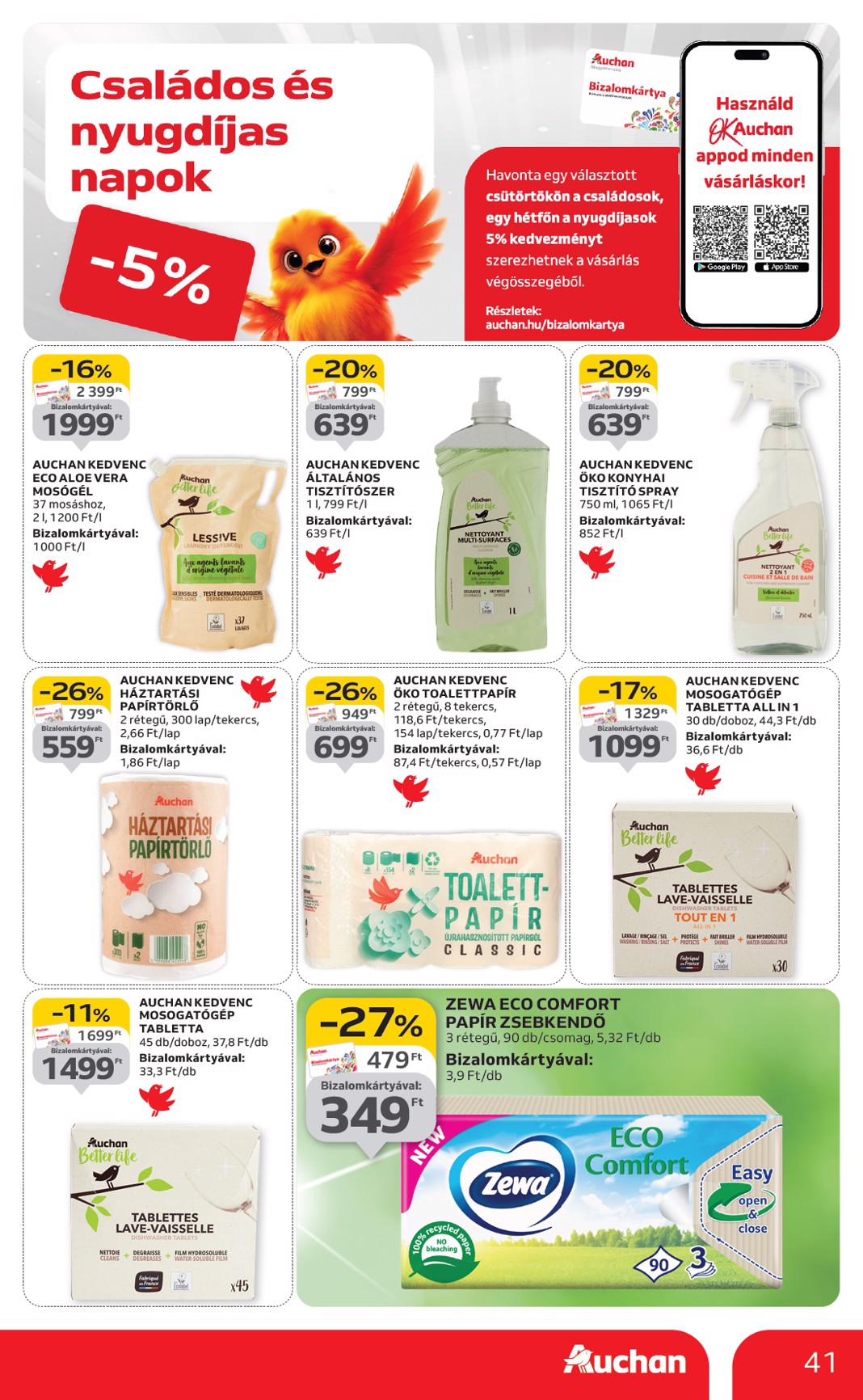 auchan - Auchan Hipermarket akciós újság, érvényes 09.04. - 09.10. - page: 41