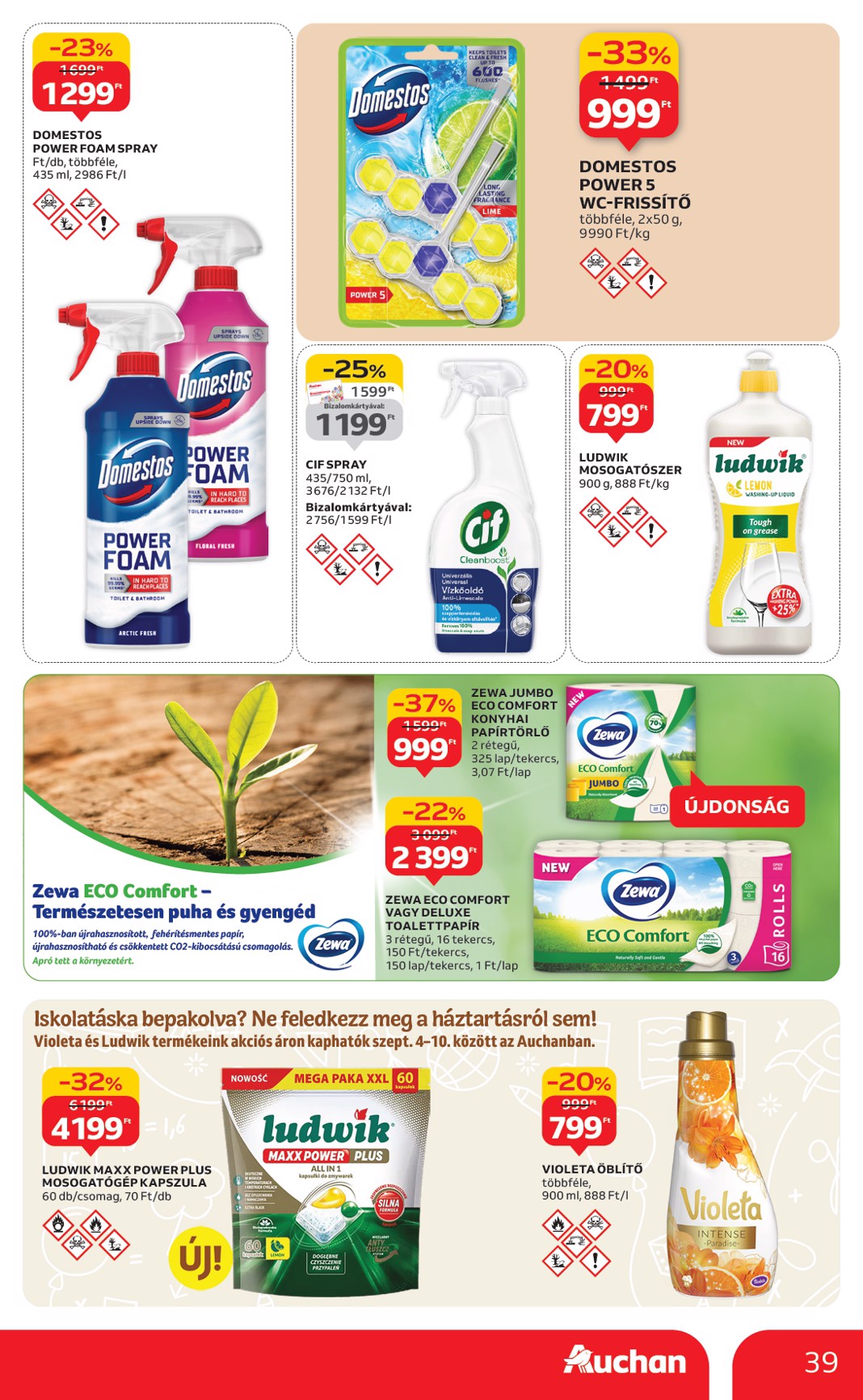 auchan - Auchan Hipermarket akciós újság, érvényes 09.04. - 09.10. - page: 39