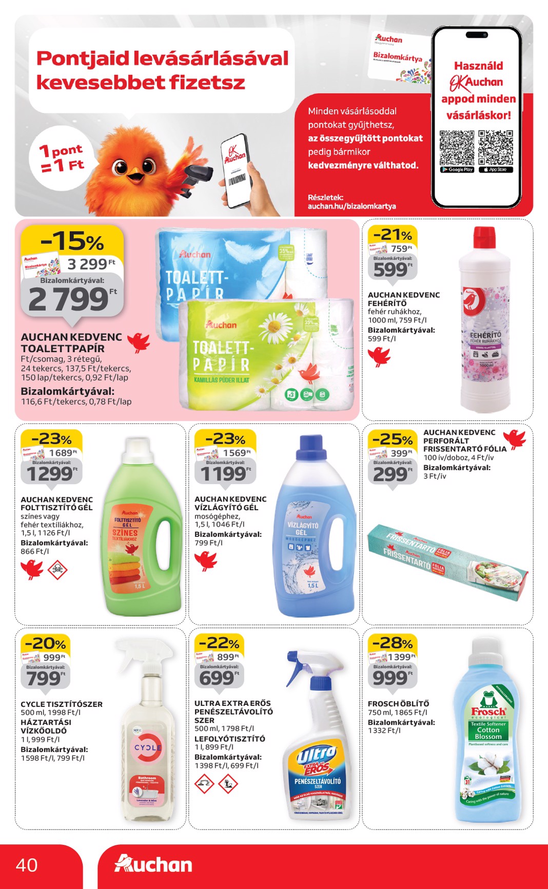 auchan - Auchan Hipermarket akciós újság, érvényes 09.04. - 09.10. - page: 40