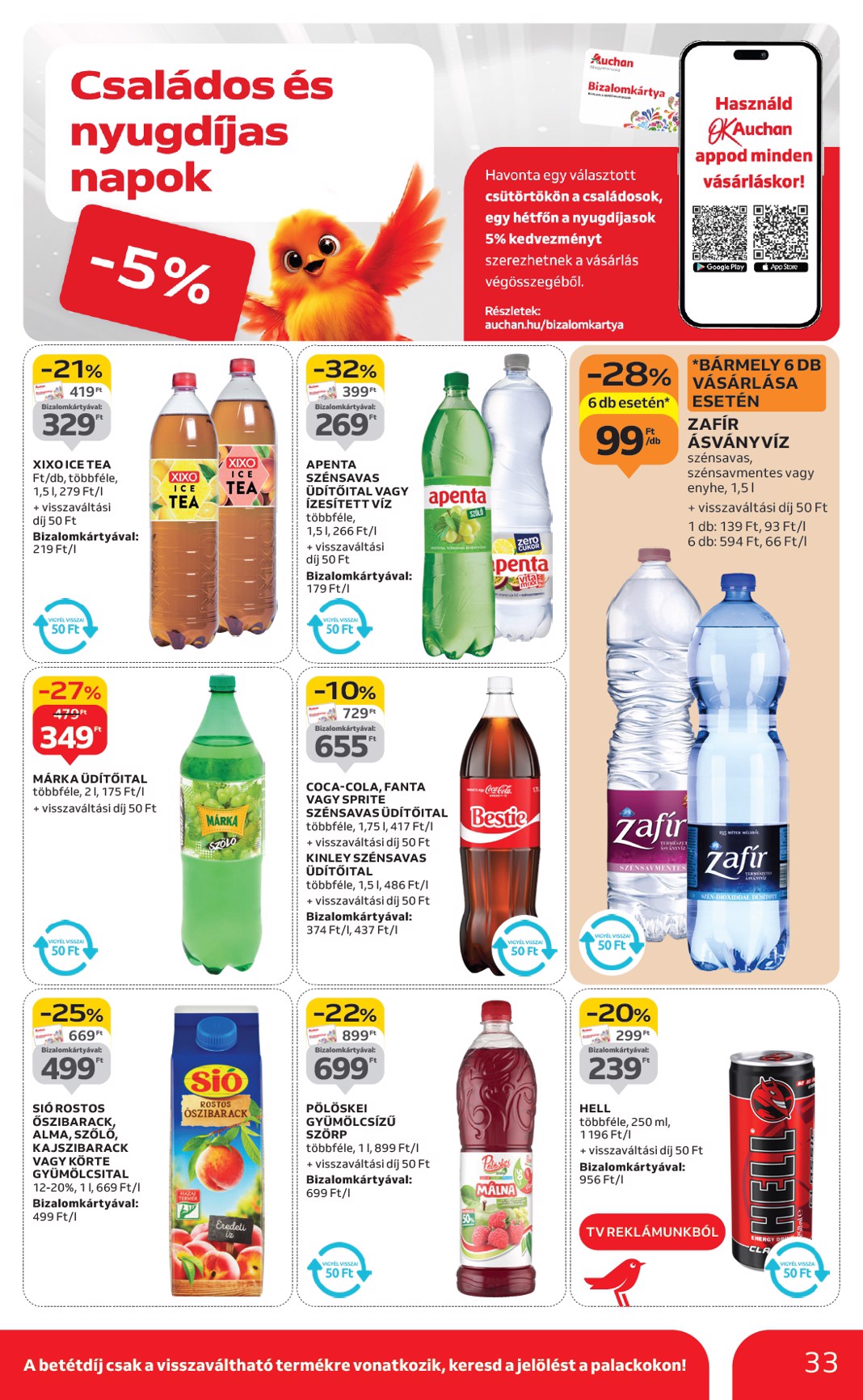 auchan - Auchan Hipermarket akciós újság, érvényes 09.04. - 09.10. - page: 33