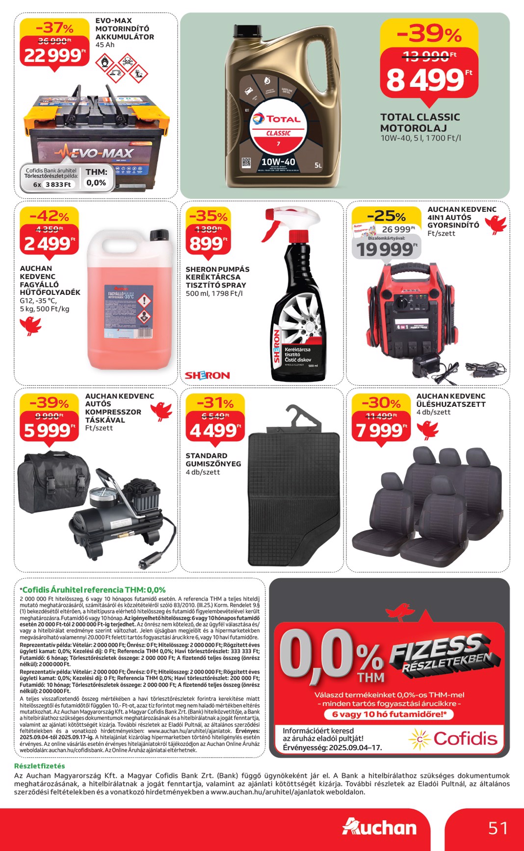 auchan - Auchan Hipermarket akciós újság, érvényes 09.04. - 09.10. - page: 51