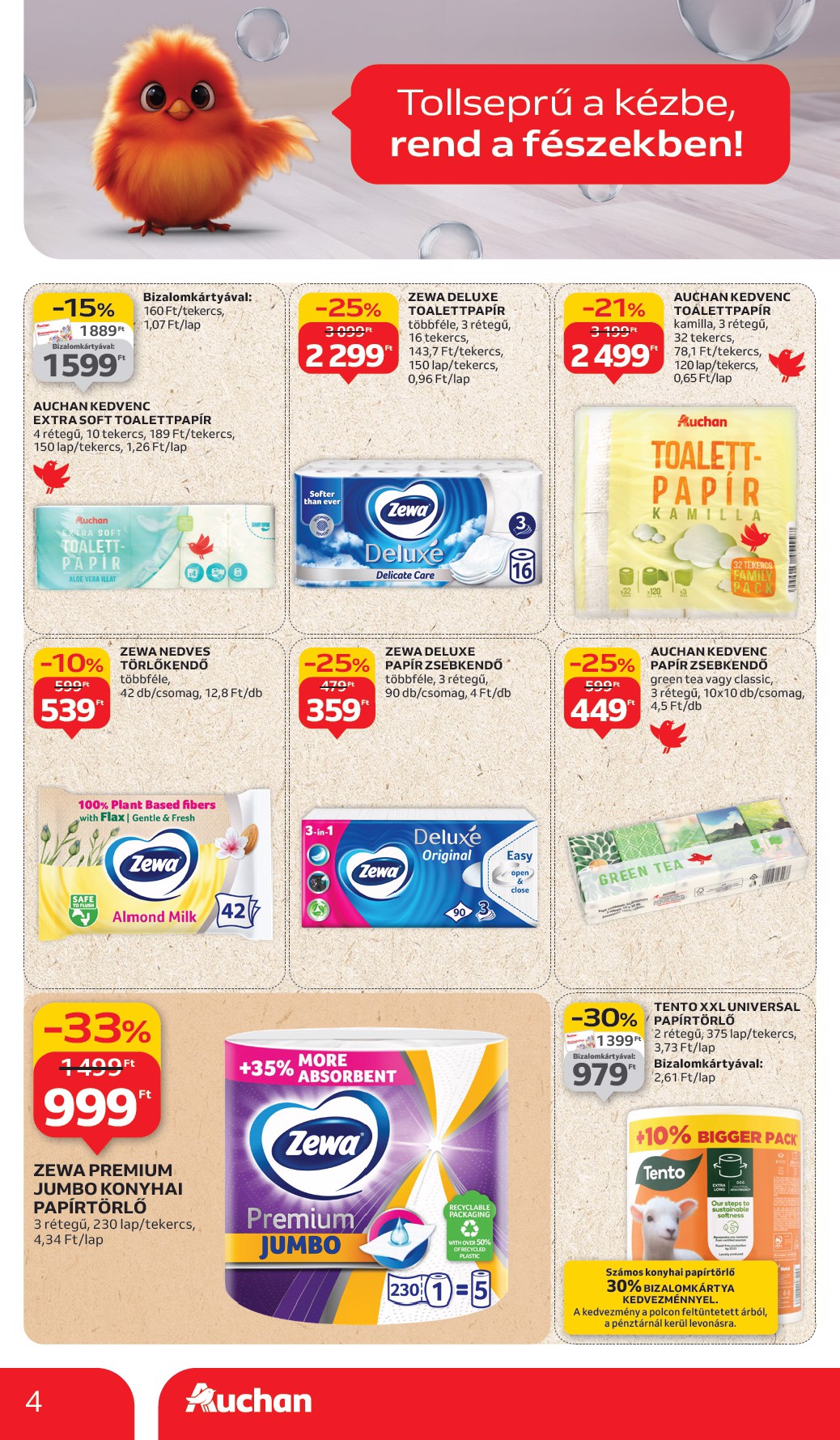 auchan - Auchan - Hipermarket takarítószer ajánlataink akciós újság, érvényes 09.11. - 10.01. - page: 4