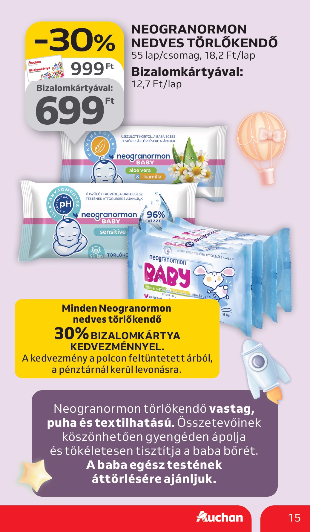 auchan - Auchan - Hipermarket takarítószer ajánlataink akciós újság, érvényes 09.11. - 10.01. - page: 15