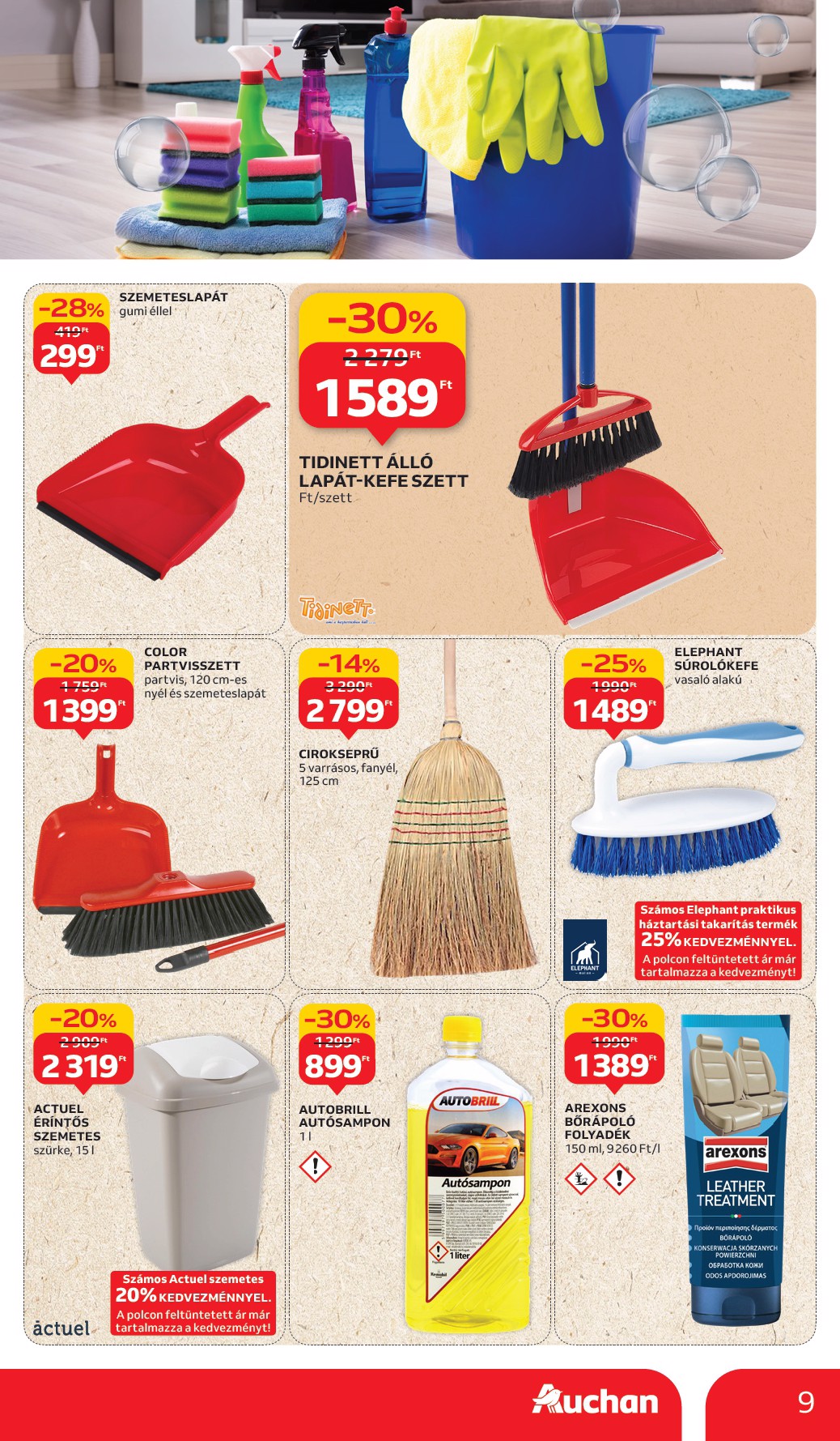auchan - Auchan - Hipermarket takarítószer ajánlataink akciós újság, érvényes 09.11. - 10.01. - page: 9