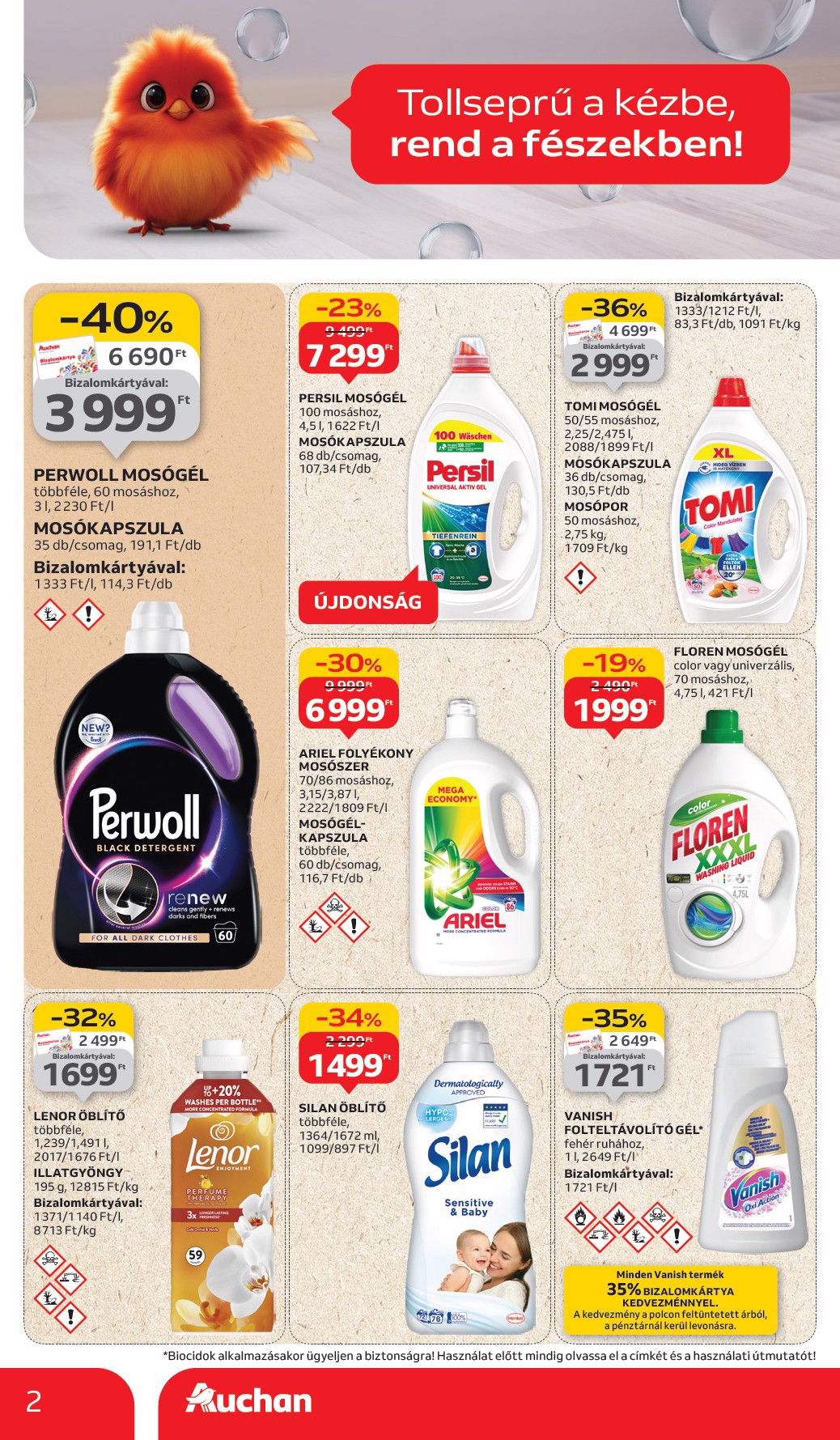 auchan - Auchan - Hipermarket takarítószer ajánlataink akciós újság, érvényes 09.11. - 10.01. - page: 2