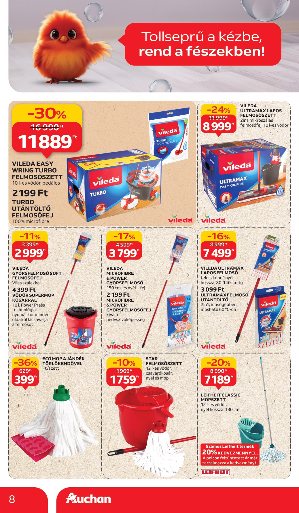 auchan - Auchan - Hipermarket takarítószer ajánlataink akciós újság, érvényes 09.11. - 10.01. - page: 8