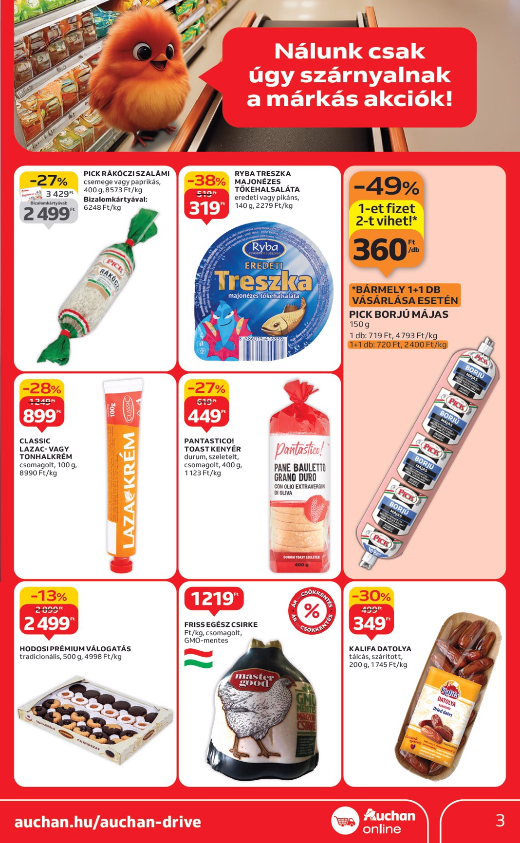 auchan - Auchan szupermarket akciós újság, érvényes 09.18. - 09.24. - page: 3