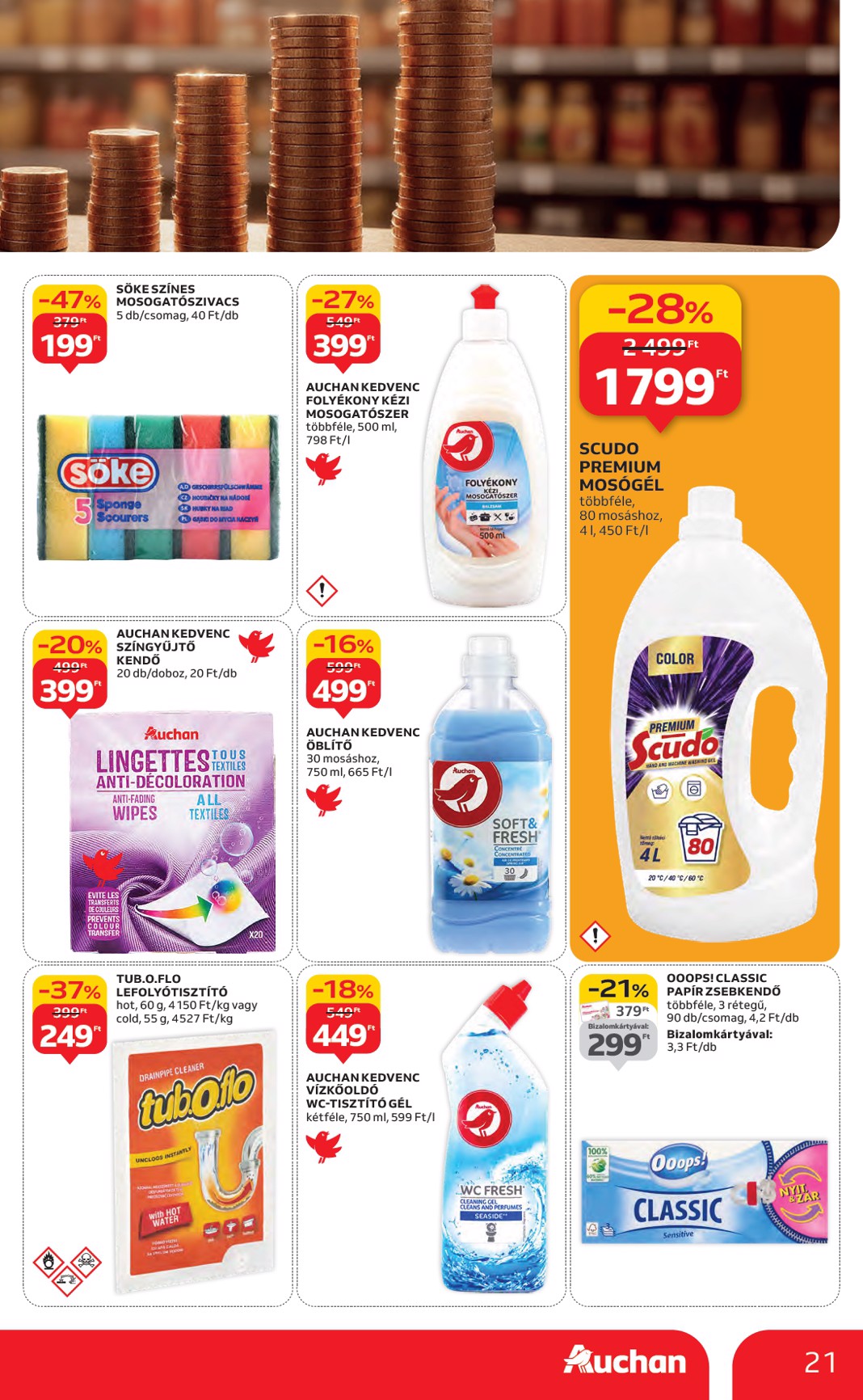 auchan - Auchan - Hipermarket márkás akciók akciós újság, érvényes 09.18. - 10.01. - page: 21