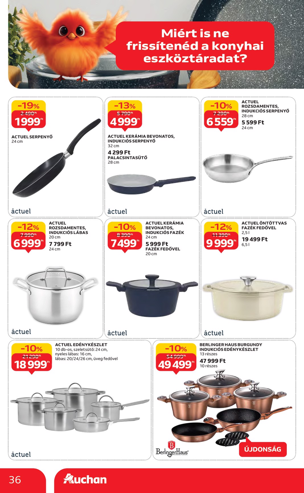 auchan - Auchan - Hipermarket márkás akciók akciós újság, érvényes 09.18. - 10.01. - page: 36