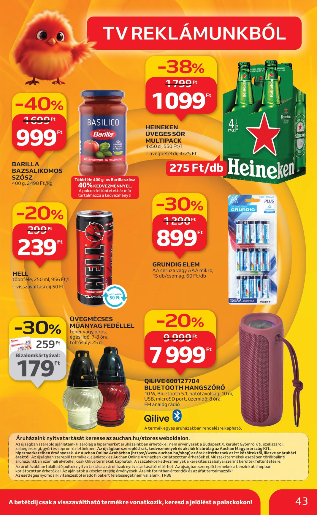 auchan - Auchan - Hipermarket márkás akciók akciós újság, érvényes 09.18. - 10.01. - page: 43
