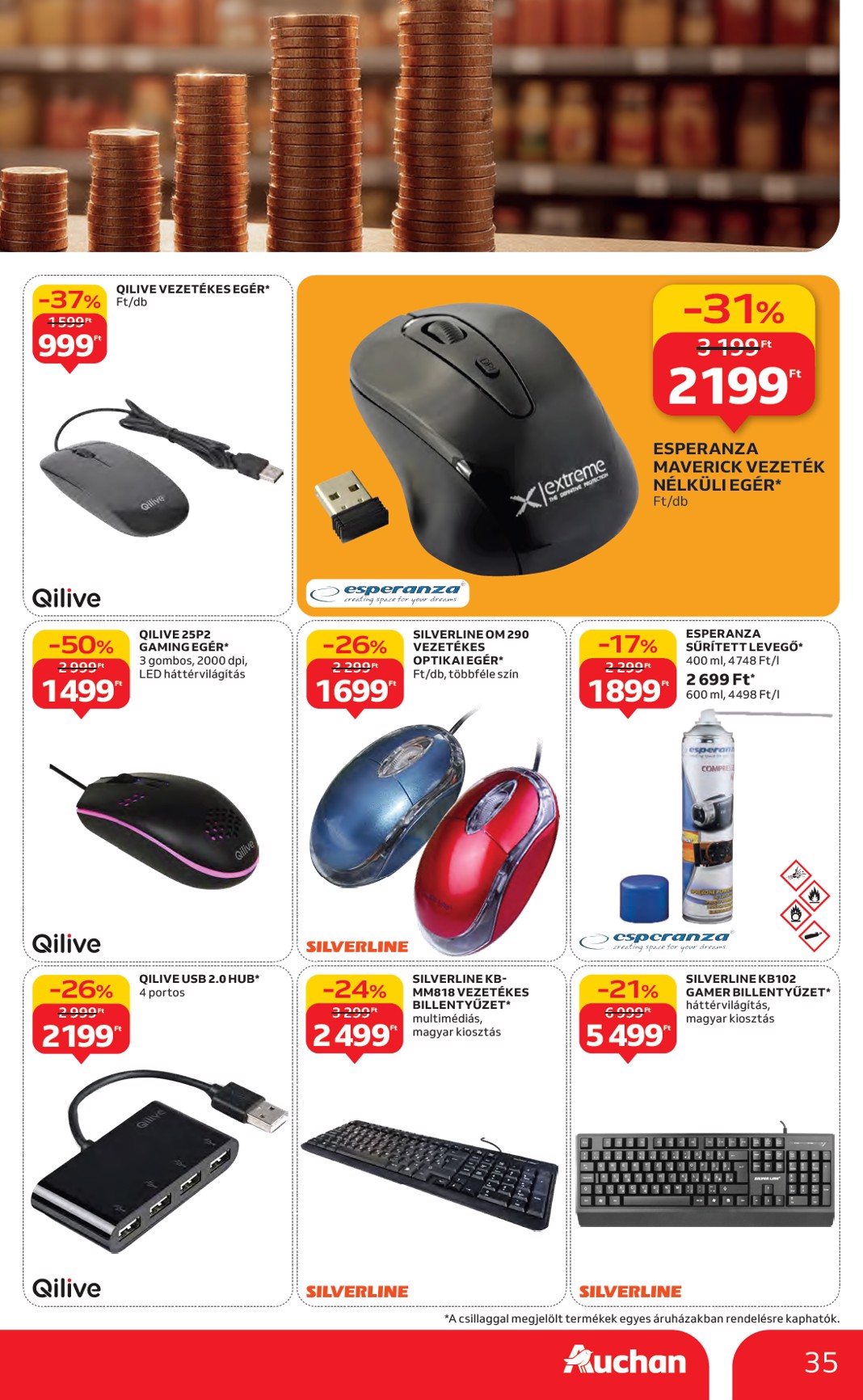 auchan - Auchan - Hipermarket márkás akciók akciós újság, érvényes 09.18. - 10.01. - page: 35