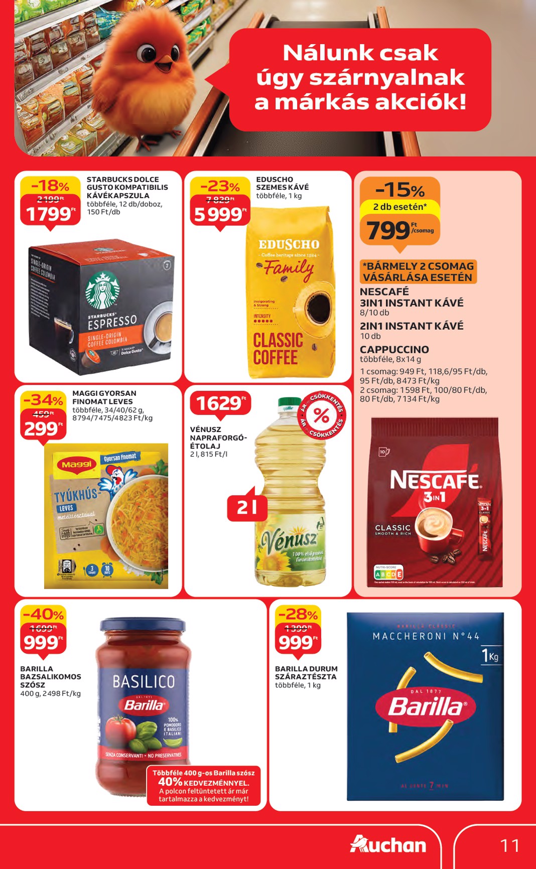 auchan - Auchan - Hipermarket márkás akciók akciós újság, érvényes 09.18. - 10.01. - page: 11