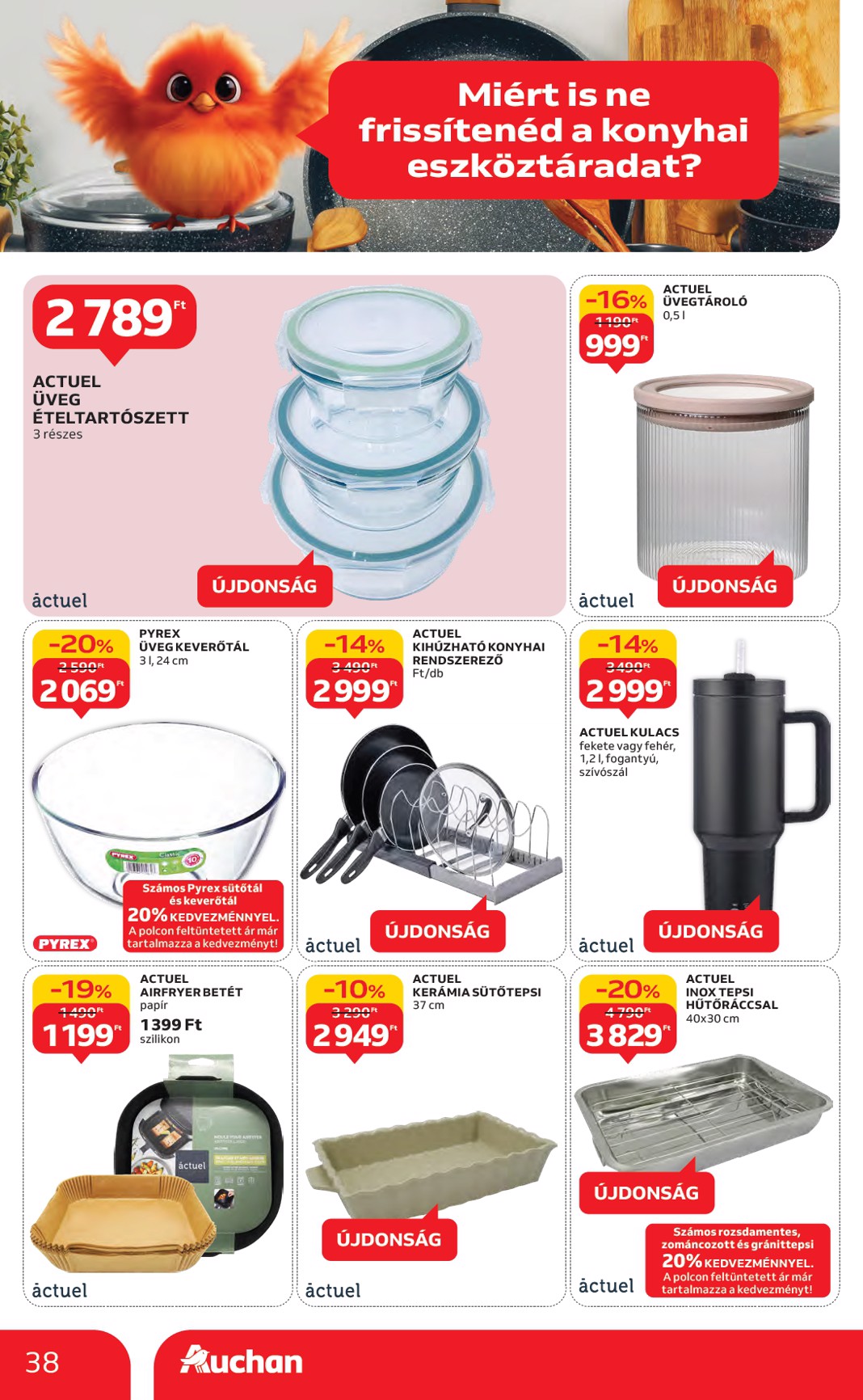 auchan - Auchan - Hipermarket márkás akciók akciós újság, érvényes 09.18. - 10.01. - page: 38