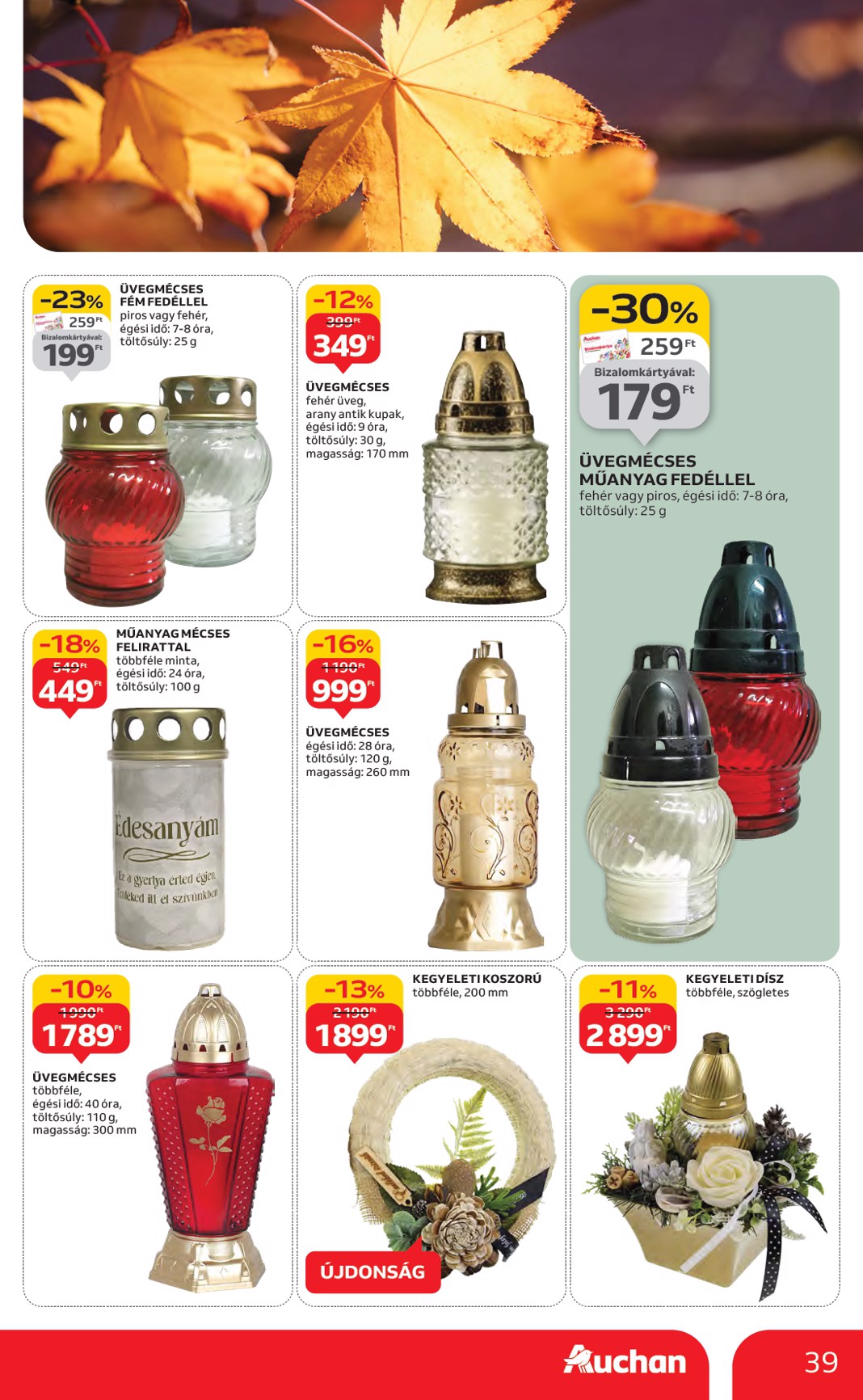 auchan - Auchan - Hipermarket márkás akciók akciós újság, érvényes 09.18. - 10.01. - page: 39