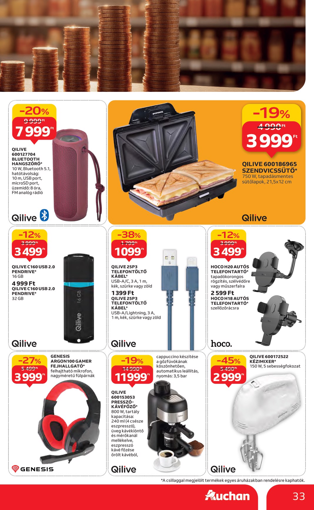 auchan - Auchan - Hipermarket márkás akciók akciós újság, érvényes 09.18. - 10.01. - page: 33