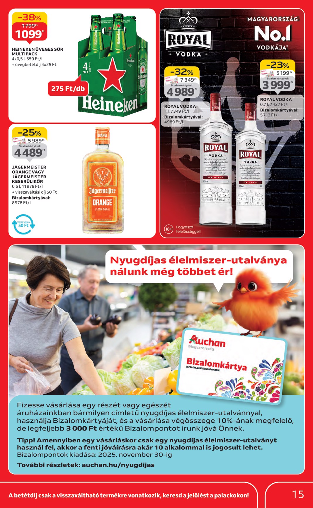 auchan - Auchan - Hipermarket márkás akciók akciós újság, érvényes 09.18. - 10.01. - page: 15