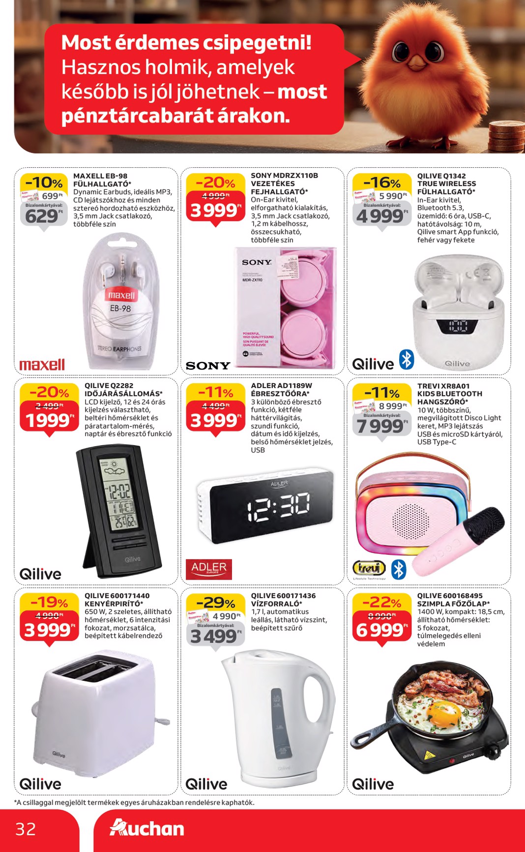 auchan - Auchan - Hipermarket márkás akciók akciós újság, érvényes 09.18. - 10.01. - page: 32