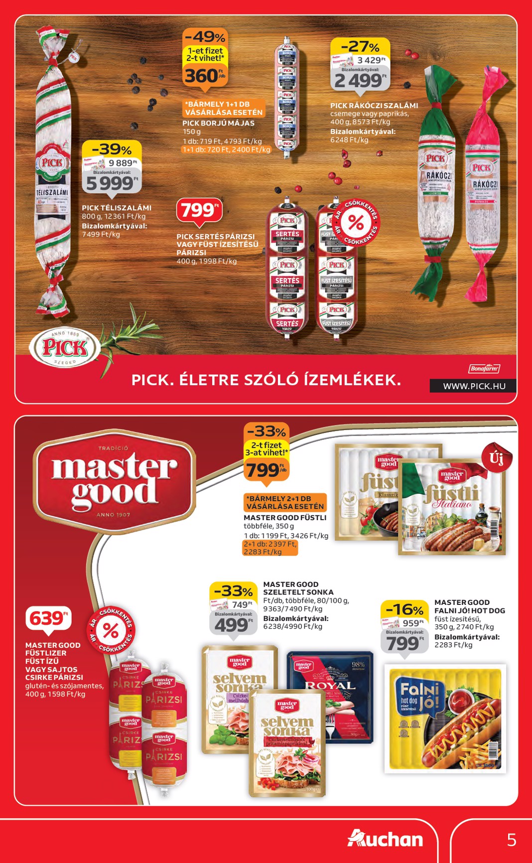 auchan - Auchan - Hipermarket márkás akciók akciós újság, érvényes 09.18. - 10.01. - page: 5