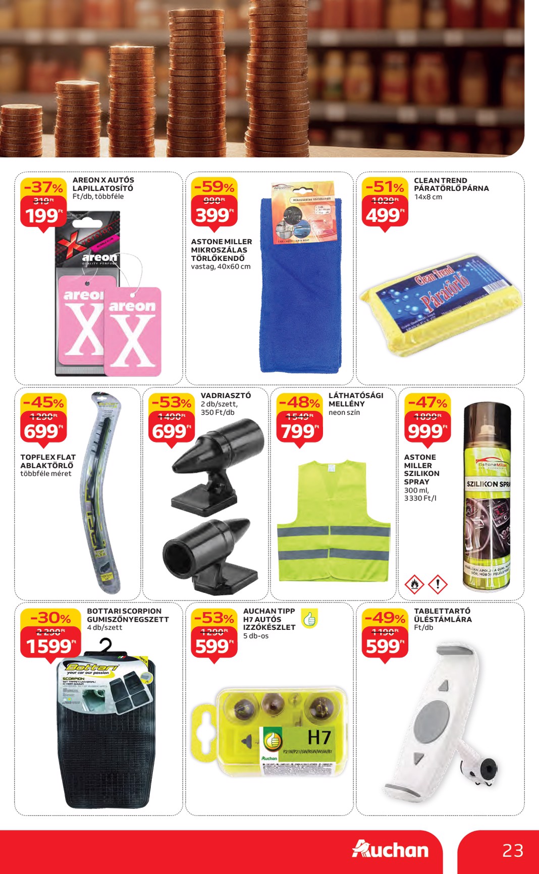 auchan - Auchan - Hipermarket márkás akciók akciós újság, érvényes 09.18. - 10.01. - page: 23