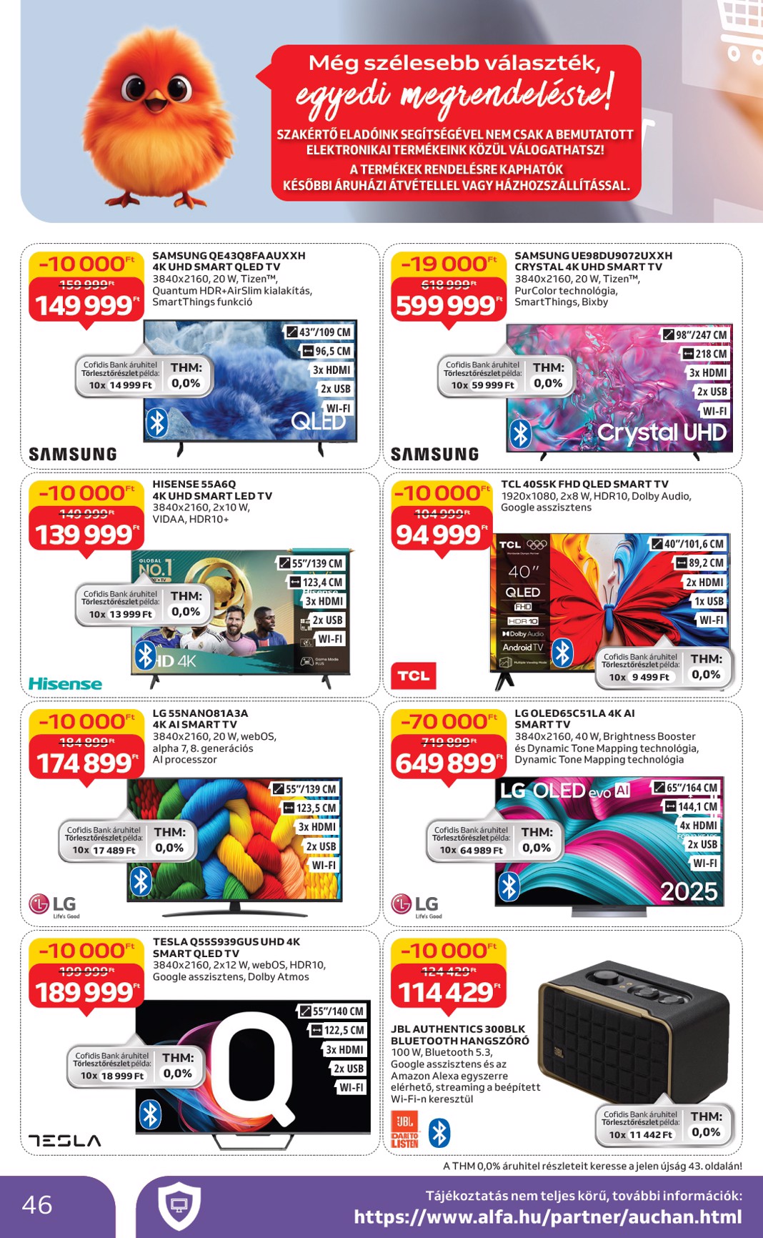 auchan - Auchan Hipermarket akciós újság, érvényes 09.25. - 10.01. - page: 46