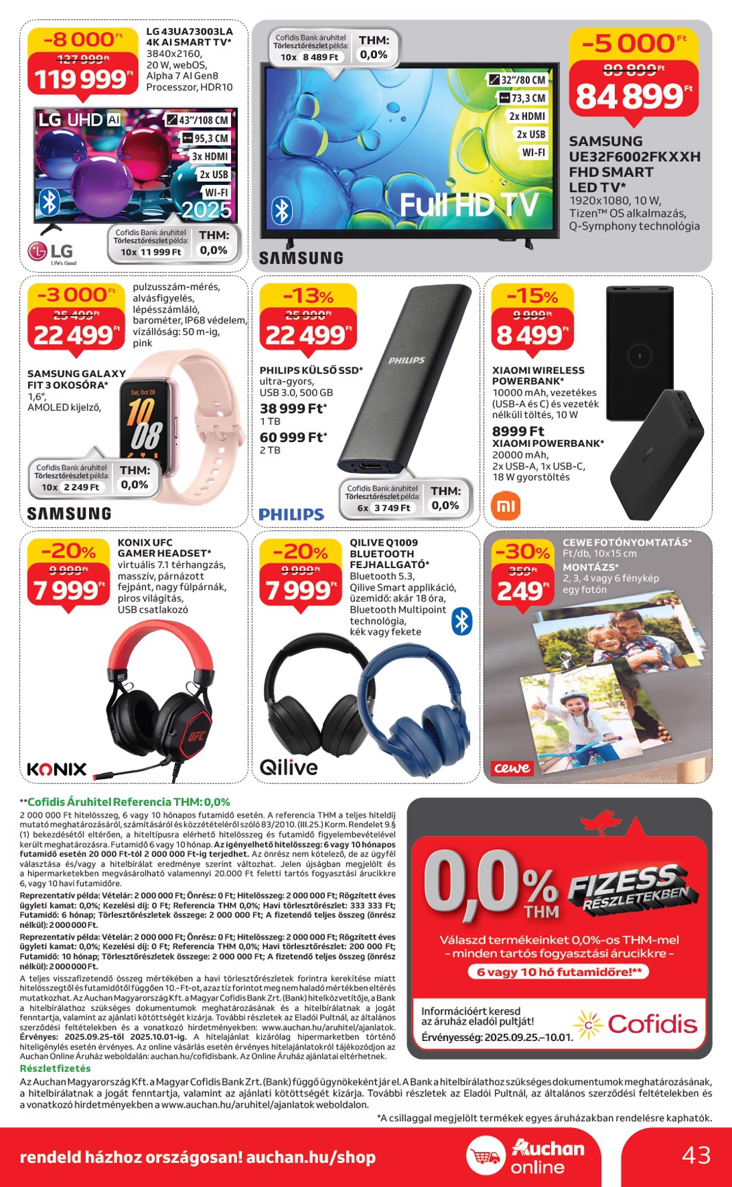 auchan - Auchan Hipermarket akciós újság, érvényes 09.25. - 10.01. - page: 43