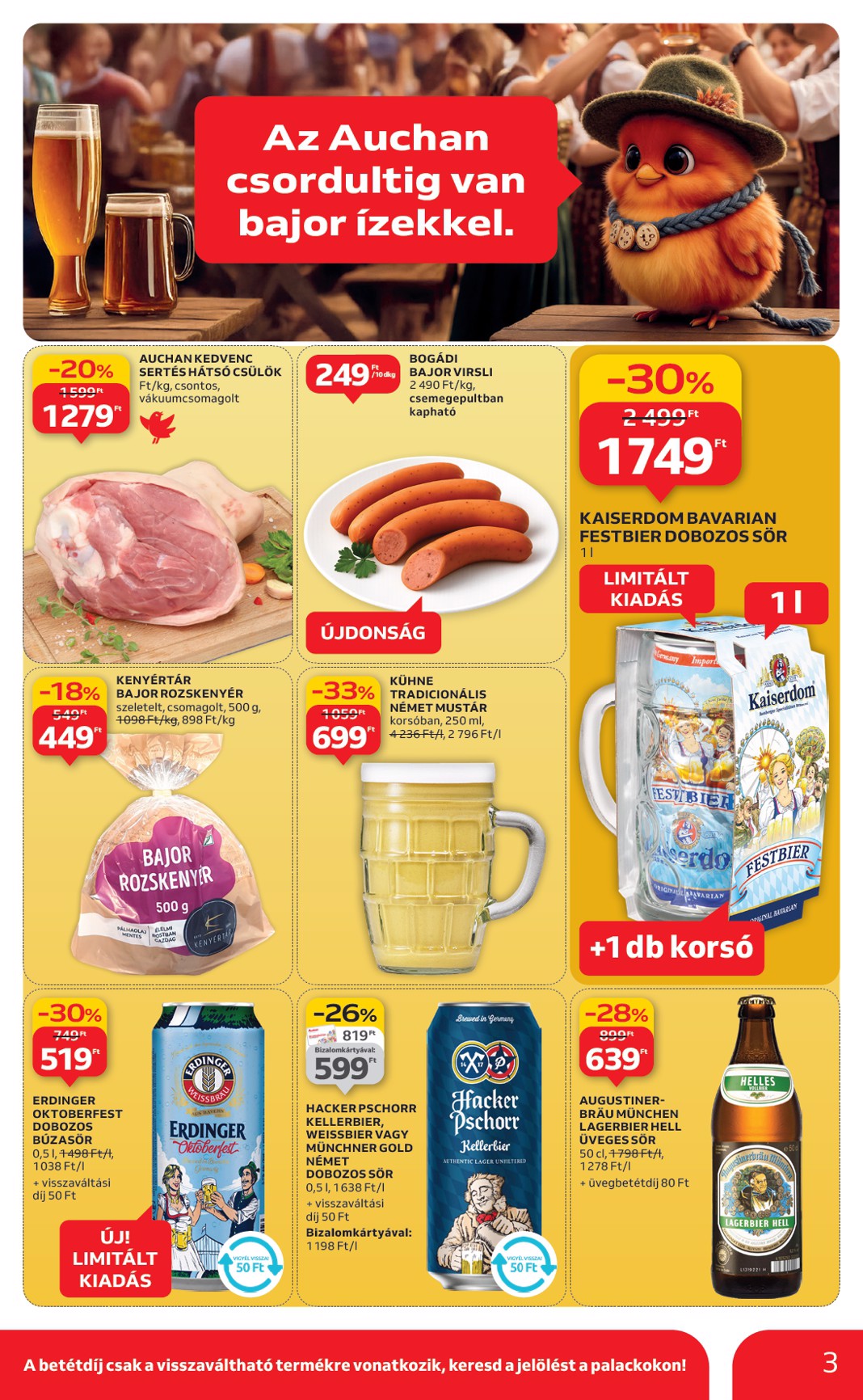 auchan - Auchan Hipermarket akciós újság, érvényes 09.25. - 10.01. - page: 3