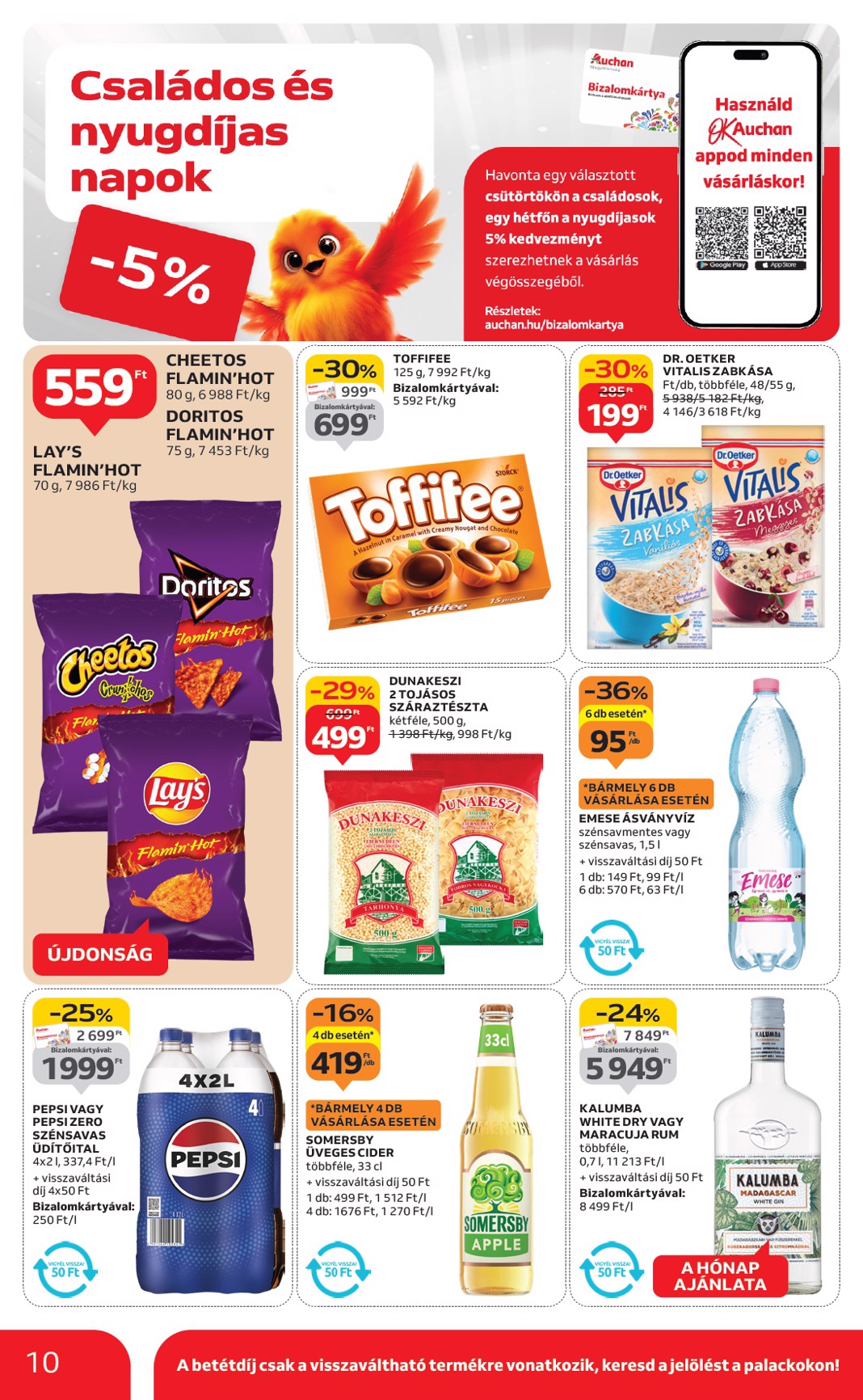 auchan - Auchan szupermarket akciós újság, érvényes 09.25. - 10.01. - page: 10