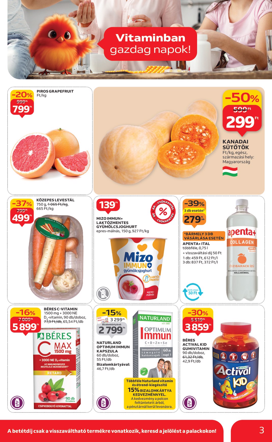 auchan - Auchan szupermarket akciós újság, érvényes 09.25. - 10.01. - page: 3