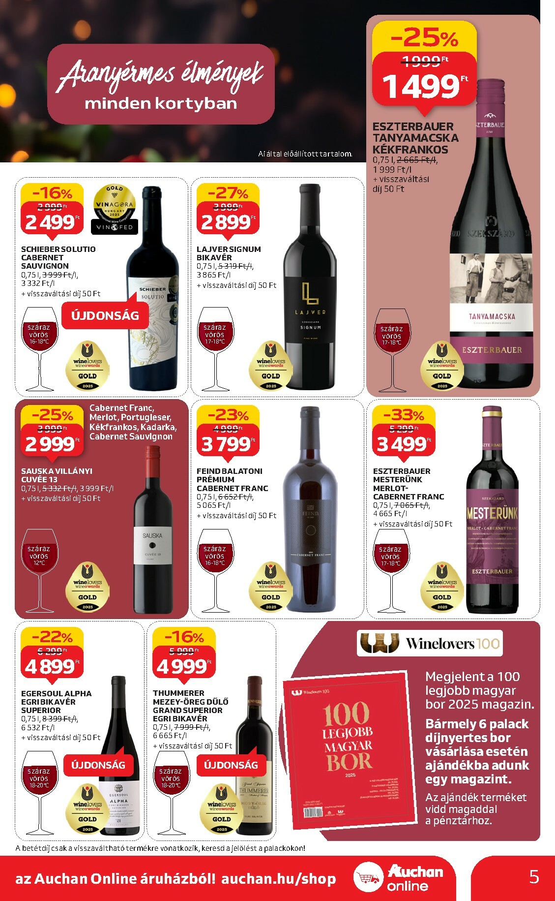 auchan - Auchan - Bor ajánlataink akciós újság, érvényes 10.02. - 10.22. - page: 5