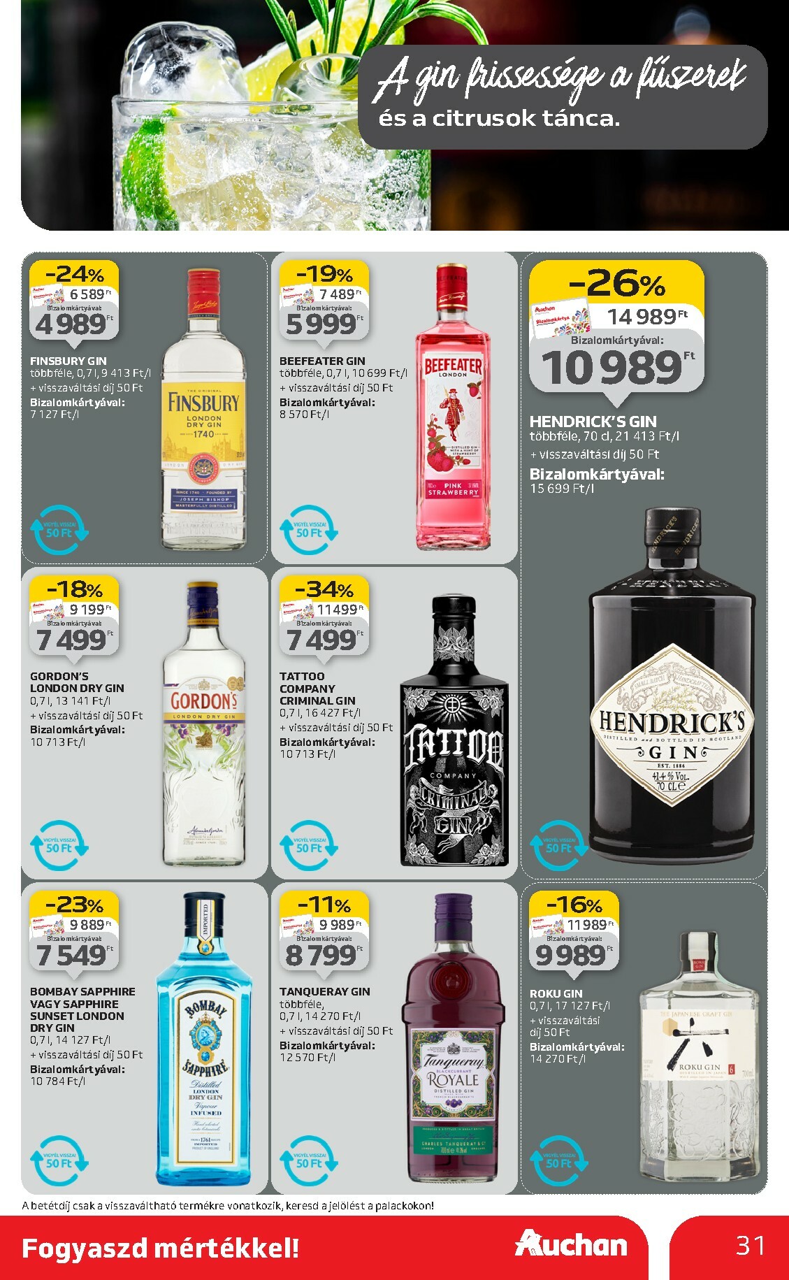 auchan - Auchan - Bor ajánlataink akciós újság, érvényes 10.02. - 10.22. - page: 31