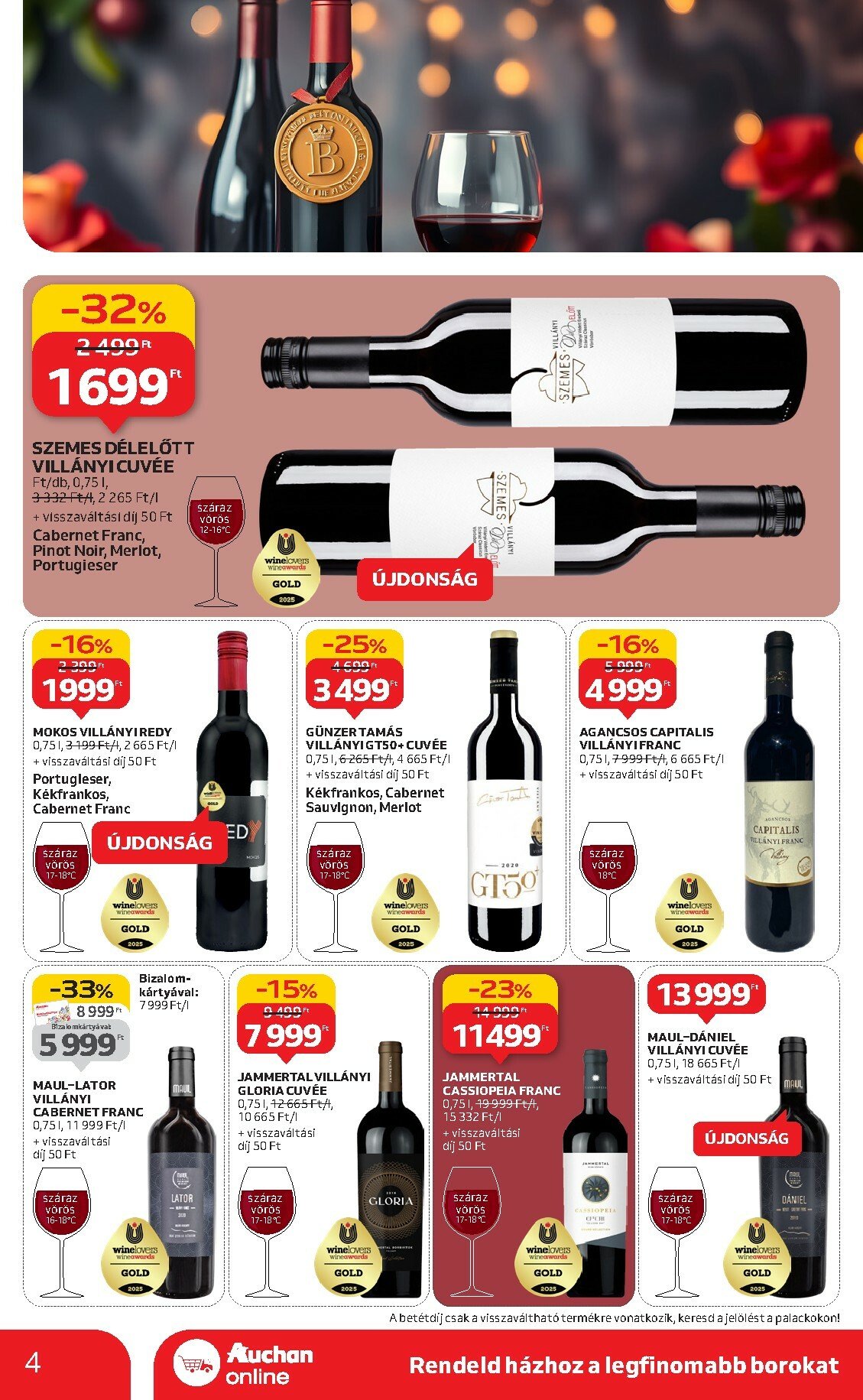 auchan - Auchan - Bor ajánlataink akciós újság, érvényes 10.02. - 10.22. - page: 4