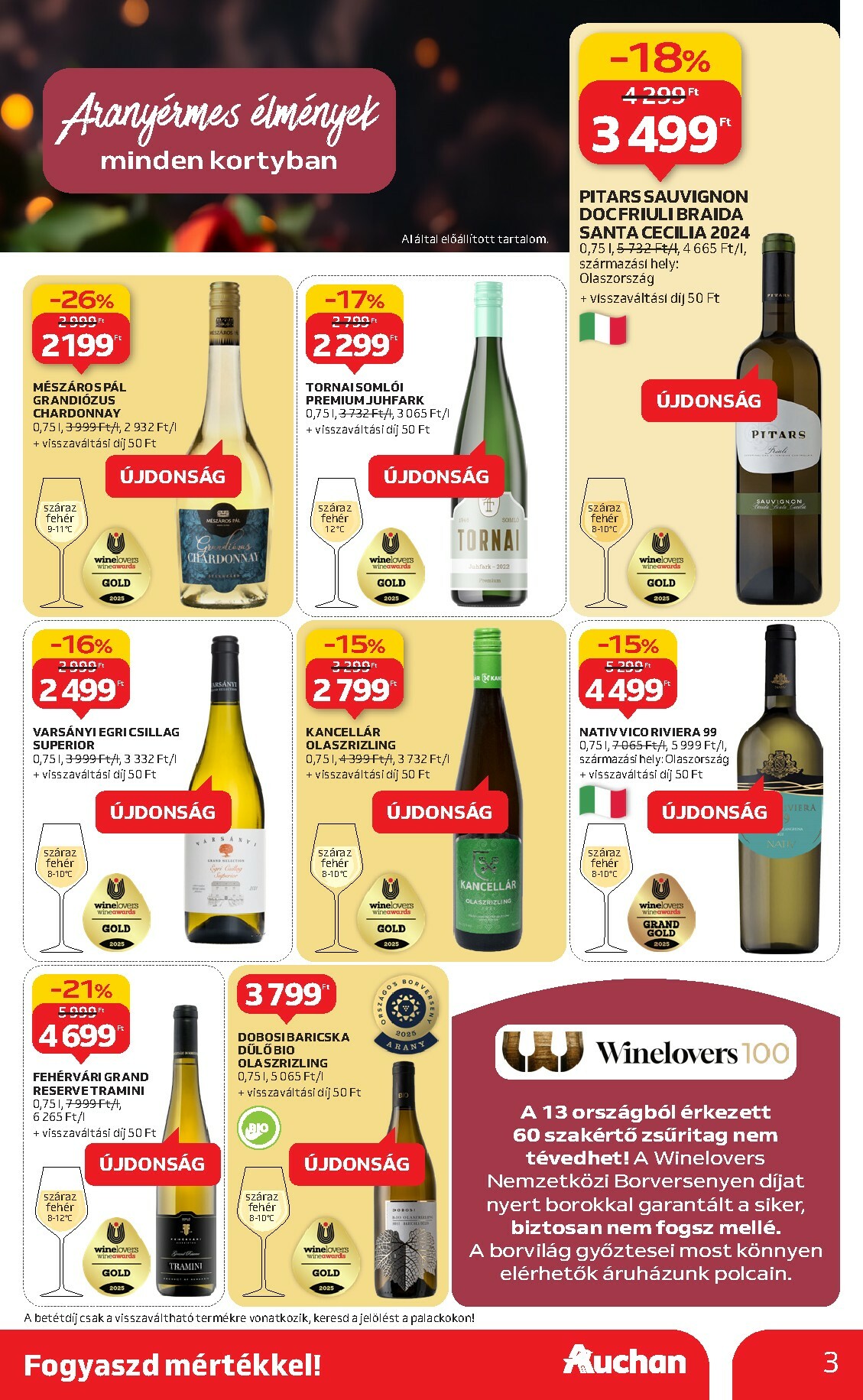 auchan - Auchan - Bor ajánlataink akciós újság, érvényes 10.02. - 10.22. - page: 3