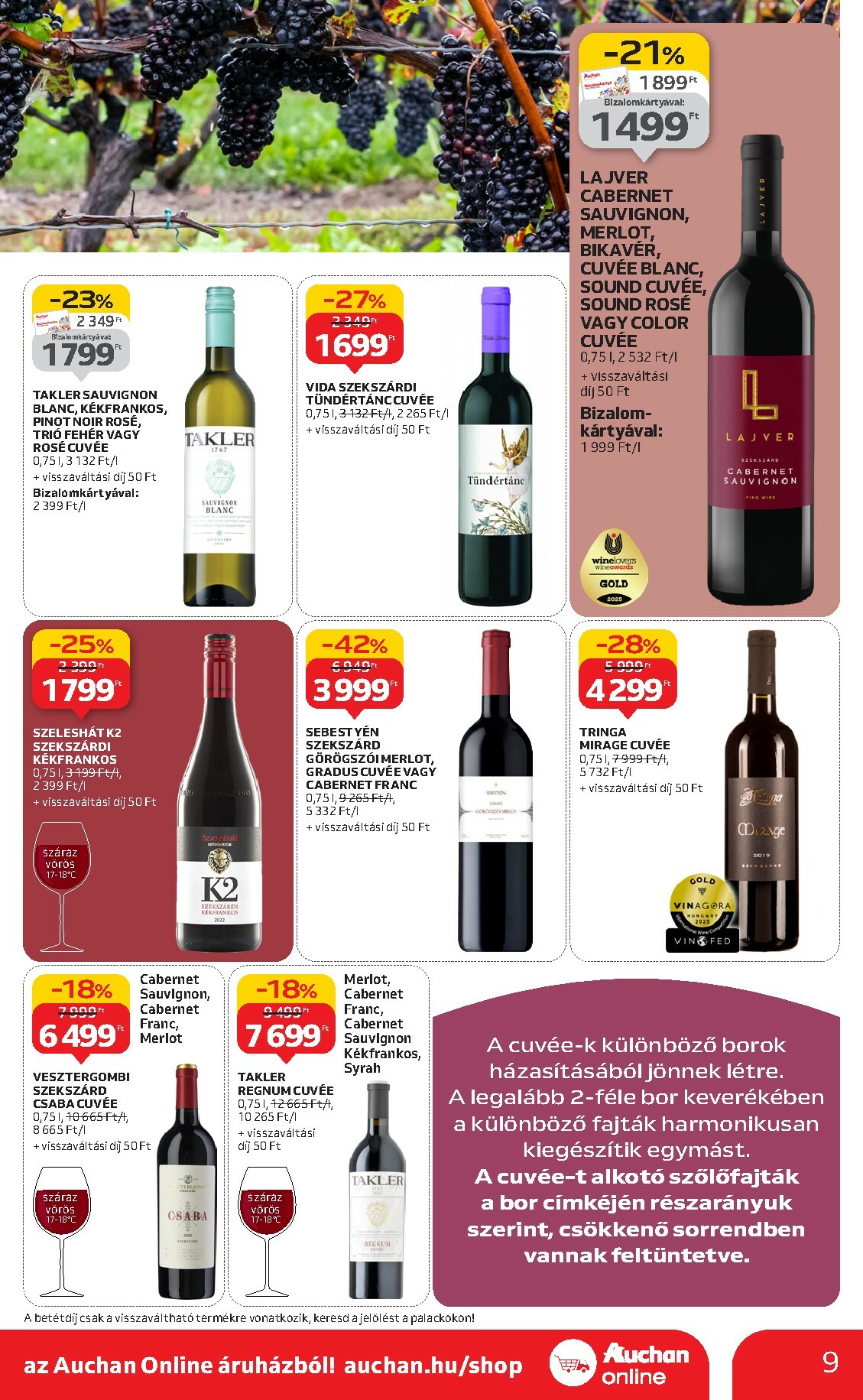 auchan - Auchan - Bor ajánlataink akciós újság, érvényes 10.02. - 10.22. - page: 9