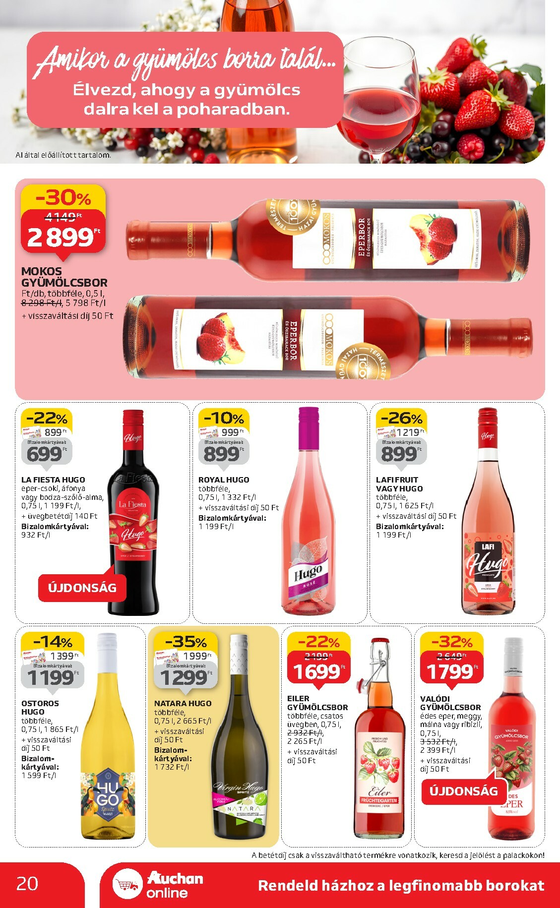 auchan - Auchan - Bor ajánlataink akciós újság, érvényes 10.02. - 10.22. - page: 20