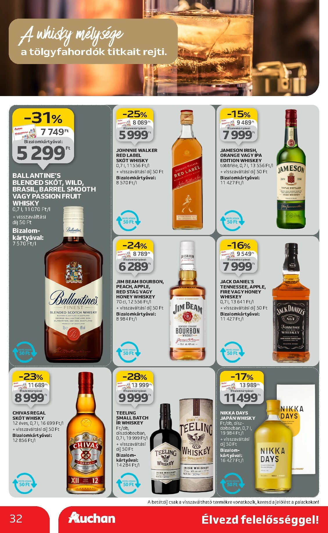 auchan - Auchan - Bor ajánlataink akciós újság, érvényes 10.02. - 10.22. - page: 32