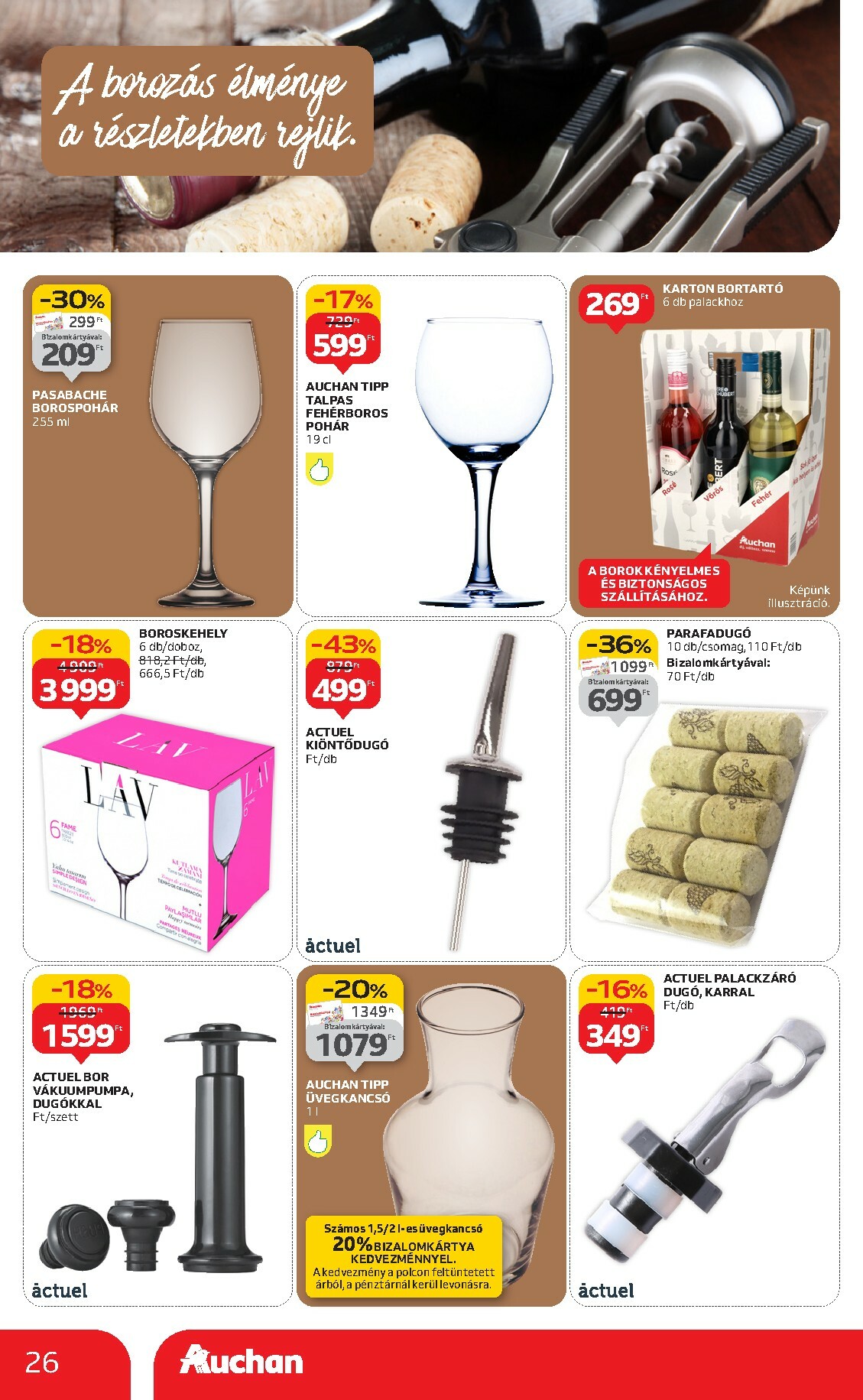 auchan - Auchan - Bor ajánlataink akciós újság, érvényes 10.02. - 10.22. - page: 26