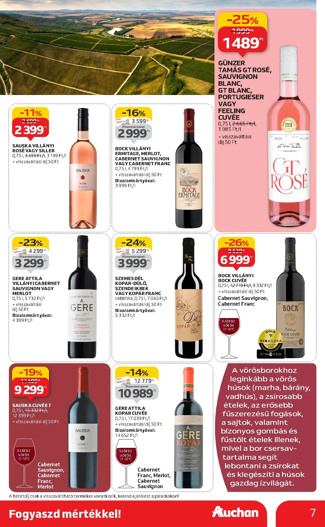 auchan - Auchan - Bor ajánlataink akciós újság, érvényes 10.02. - 10.22. - page: 7