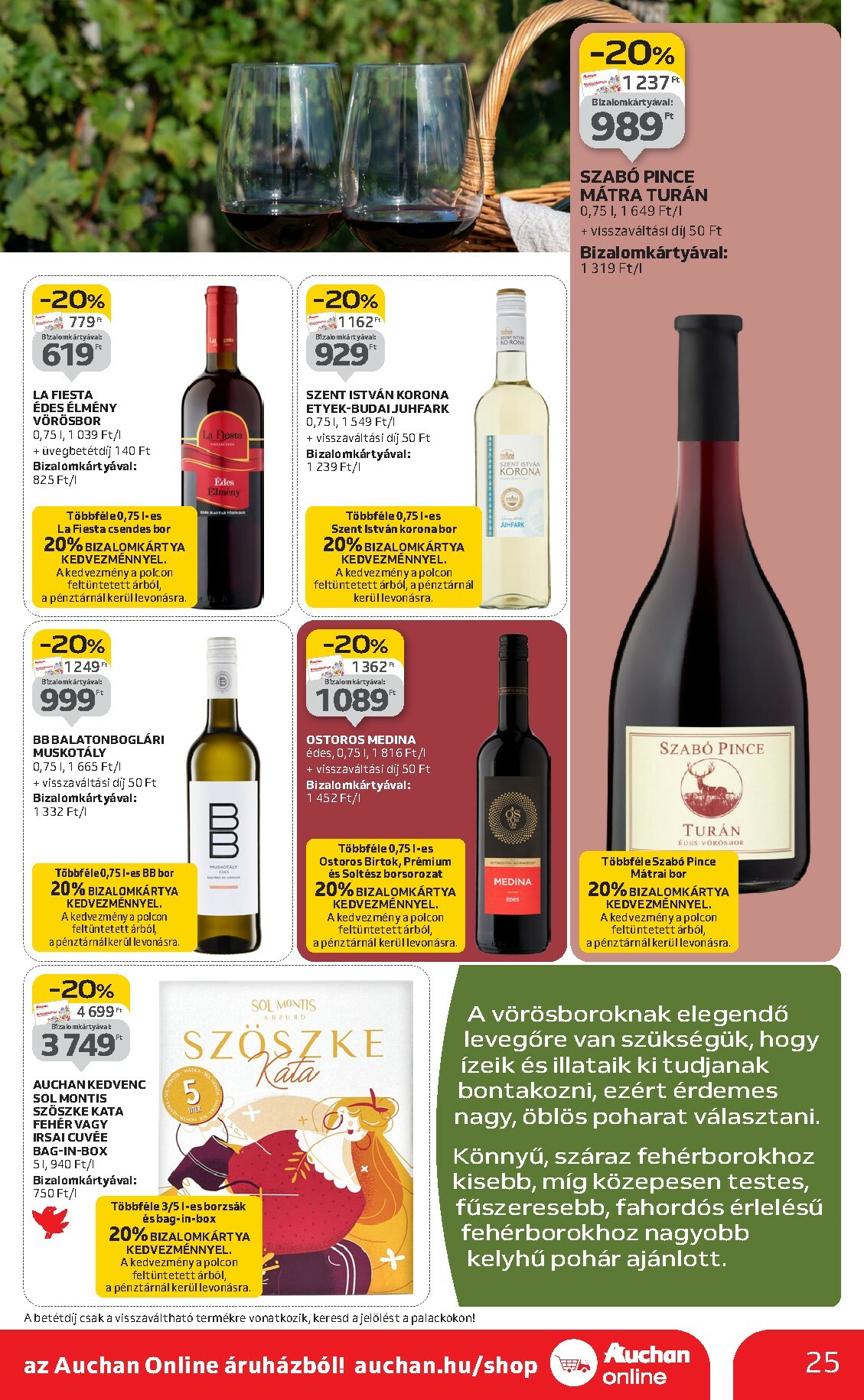 auchan - Auchan - Bor ajánlataink akciós újság, érvényes 10.02. - 10.22. - page: 25