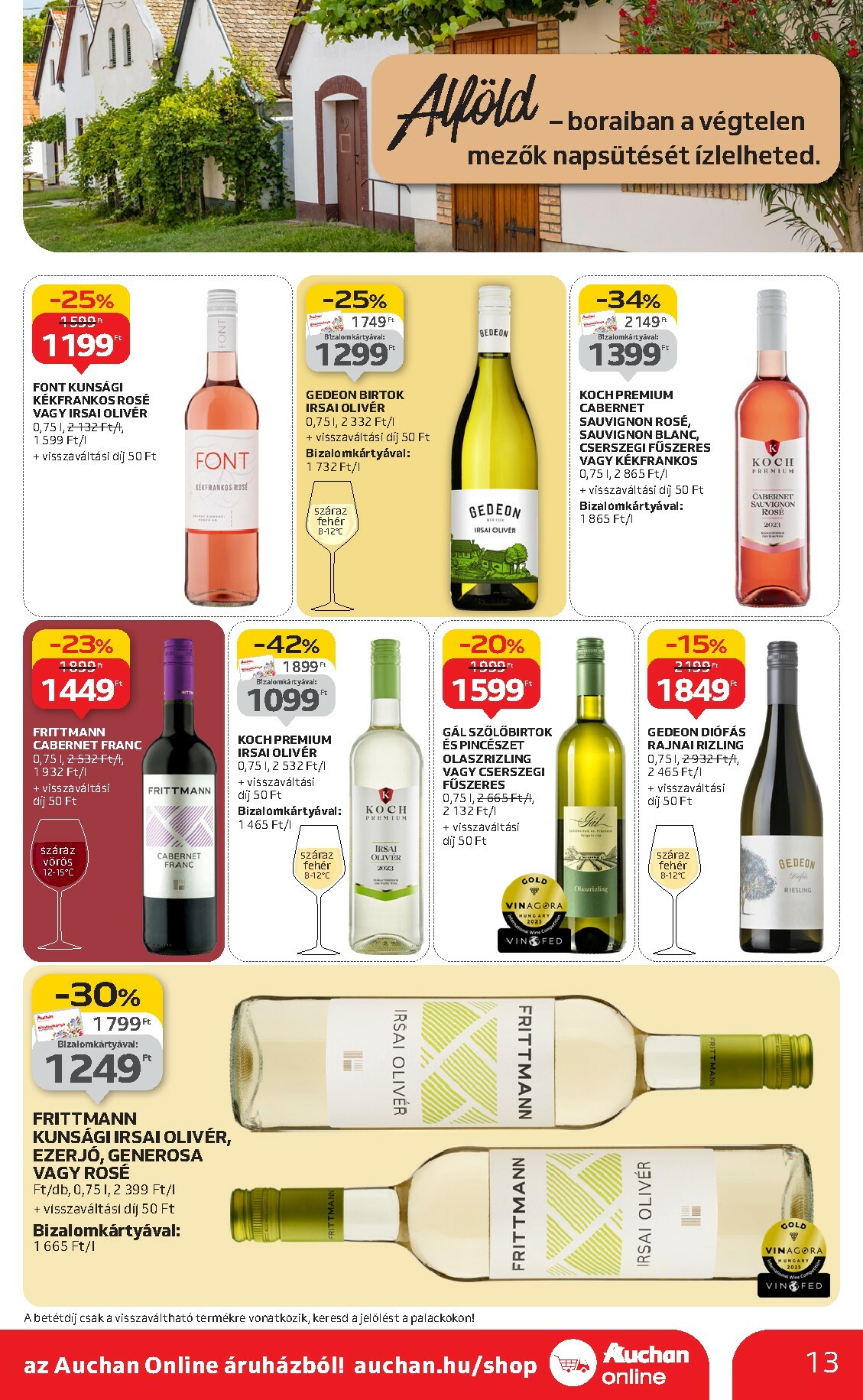 auchan - Auchan - Bor ajánlataink akciós újság, érvényes 10.02. - 10.22. - page: 13