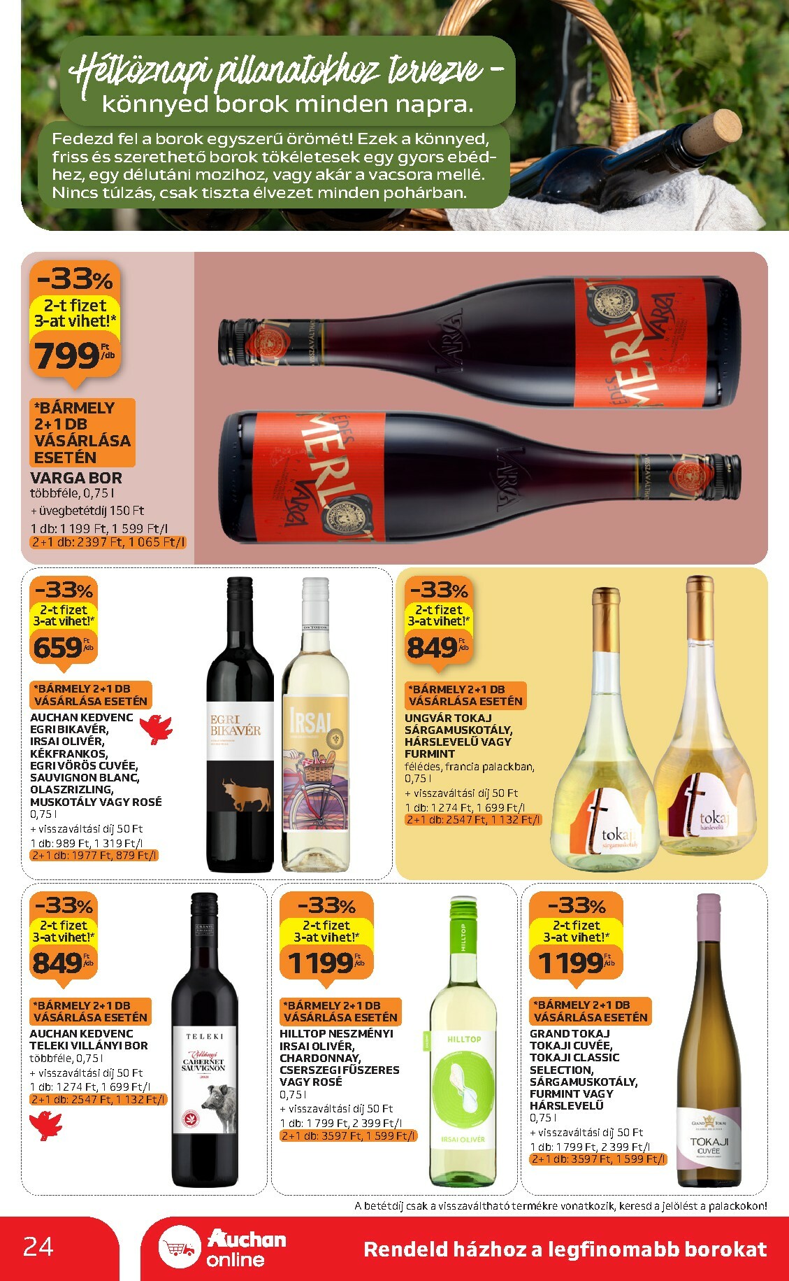 auchan - Auchan - Bor ajánlataink akciós újság, érvényes 10.02. - 10.22. - page: 24